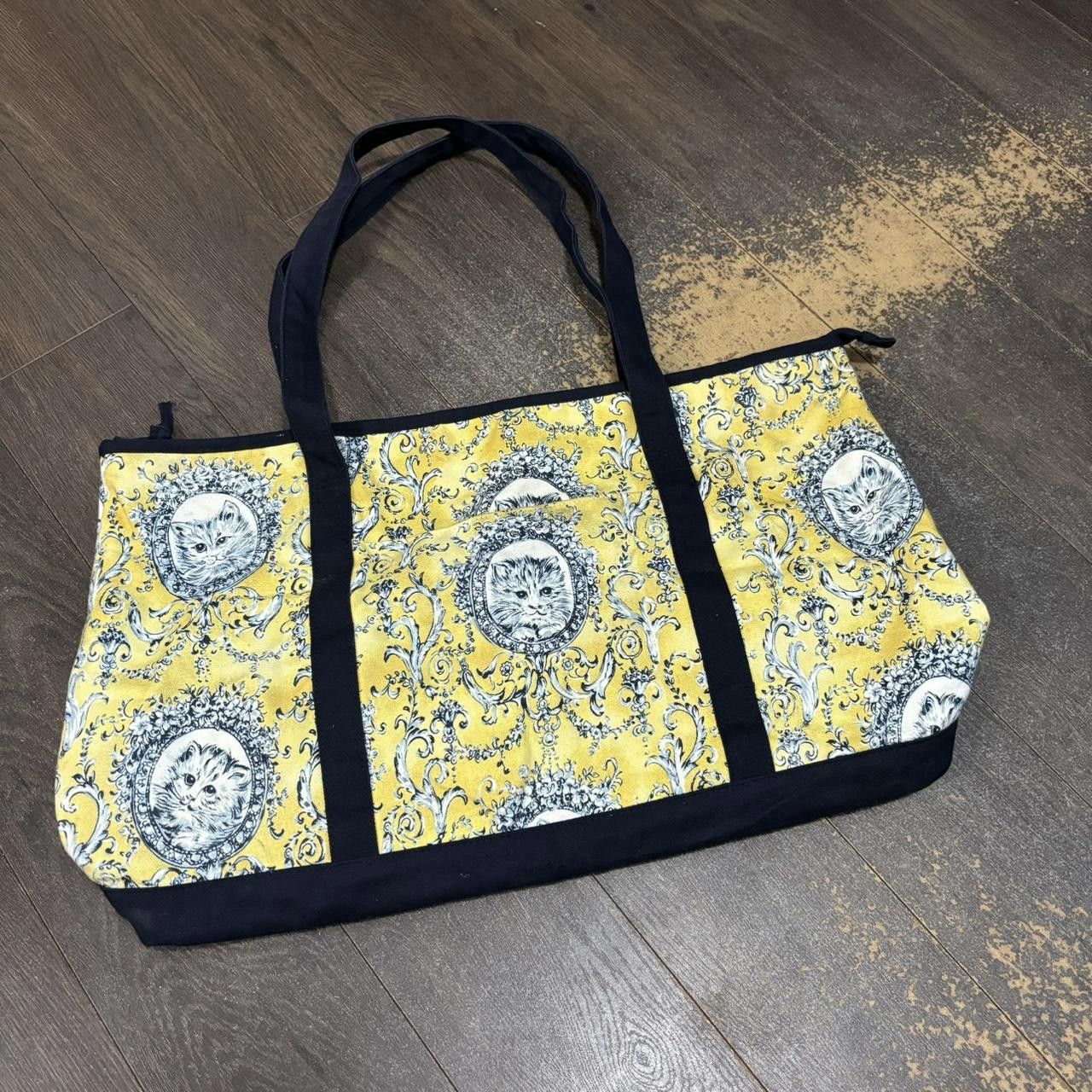 Designer Vintage All Over Print Cat Tote Bag 90s Size ONE SIZE - 1 Thumbnail