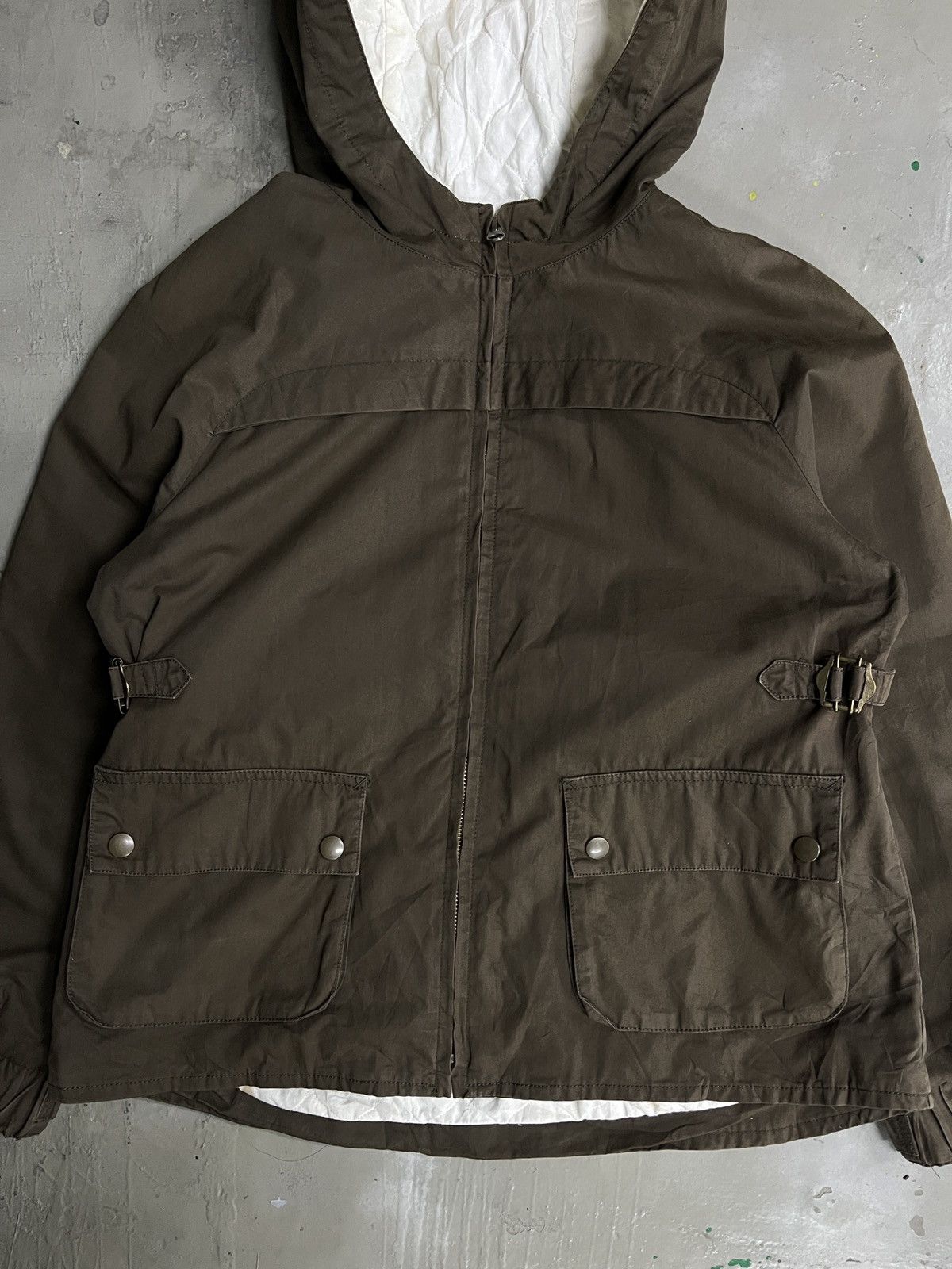 Vintage Marine Military Side Buckle Back Pocket Work Hoodie Jacket Size US M / EU 48-50 / 2 - 2 Thumbnail