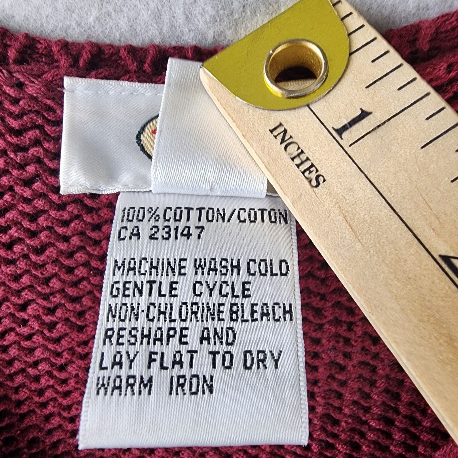Talbots Talbots Maroon Zip-Up Cotton Knit Cardigan w/Pockets Small Size S / US 4 / IT 40 - 8 Thumbnail