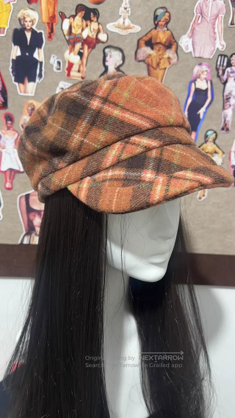 Vivienne Westwood Vivienne Westwood Out-of-Print Orange Plaid Newsboy Hat Size ONE SIZE - 4 Thumbnail