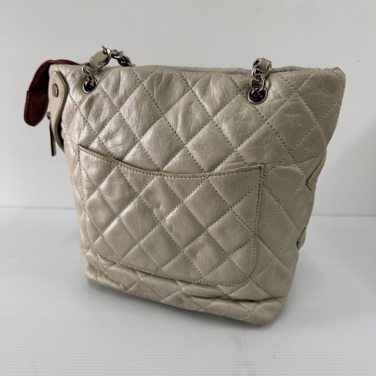 Chanel Chanel Cambon Silver Leather Chain Shoulder Bag Size ONE SIZE - 4 Thumbnail