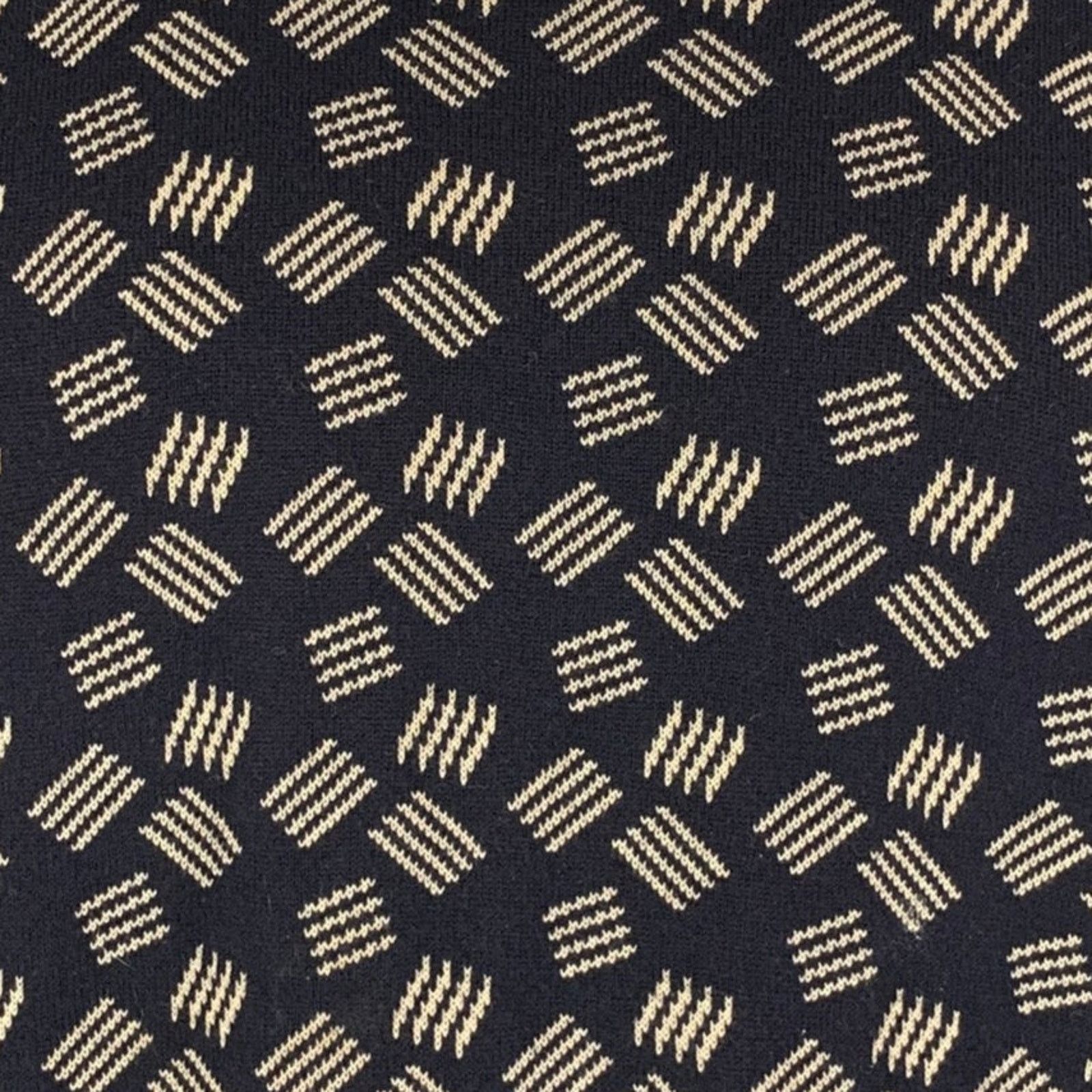 Armani Collezioni Size L Navy Ivory Knit Cotton Blend Crew Neck Pullover Size US L / EU 52-54 / 3 - 2 Thumbnail