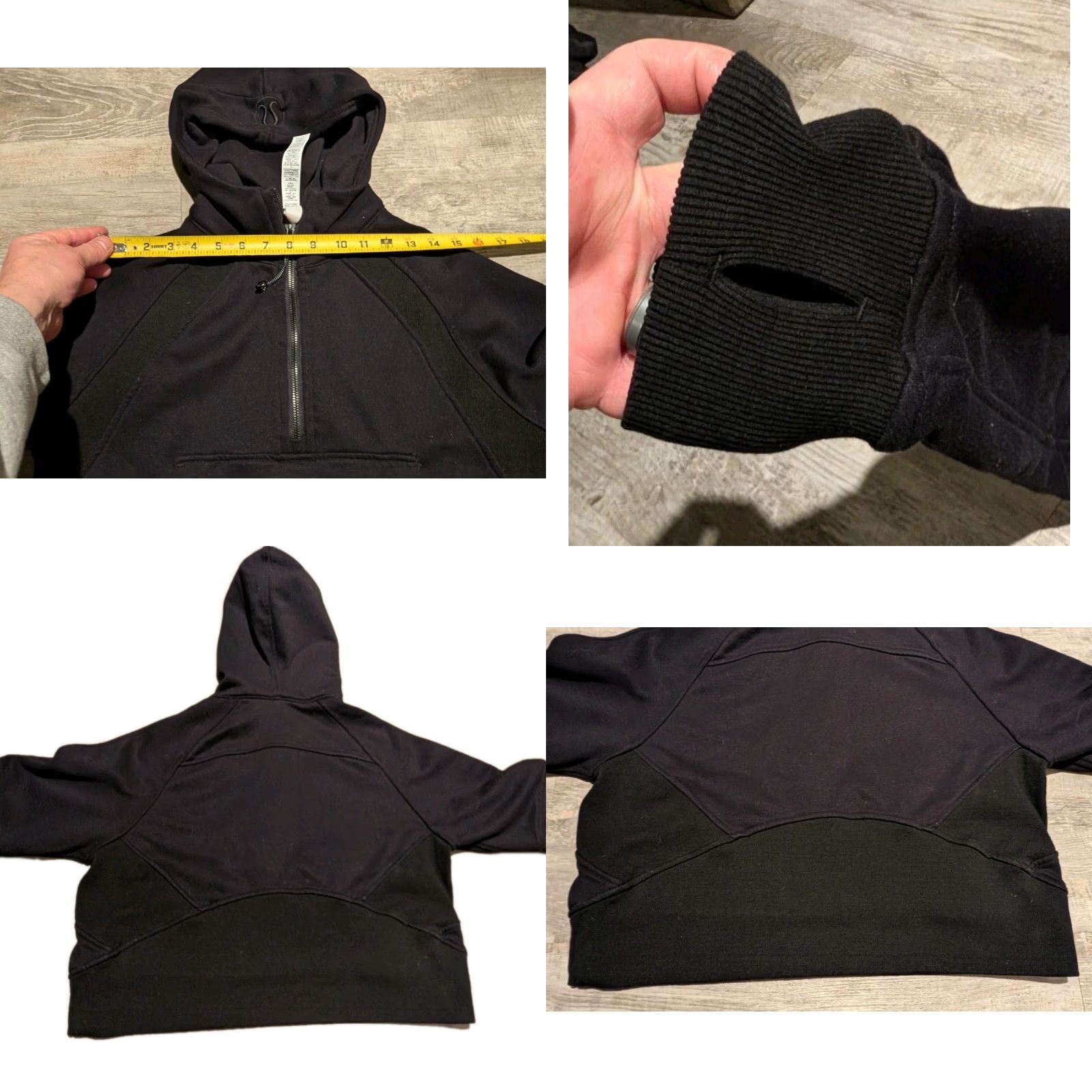 Lululemon VINTAGE Lululemon Women's M/L Scuba Oversized Half Zip Hoodie Black EUC Size M / US 6-8 / IT 42-44 - 10 Thumbnail