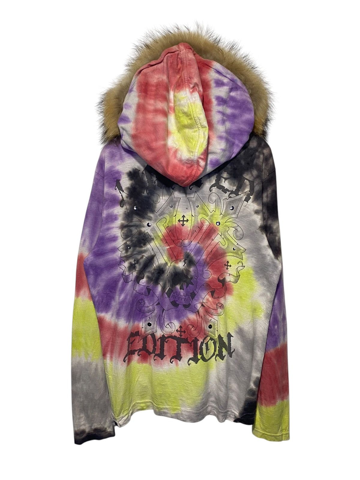 Japanese Brand Japanese Denim Bar skull tie dye fur hoodie Size US M / EU 48-50 / 2 - 5 Thumbnail
