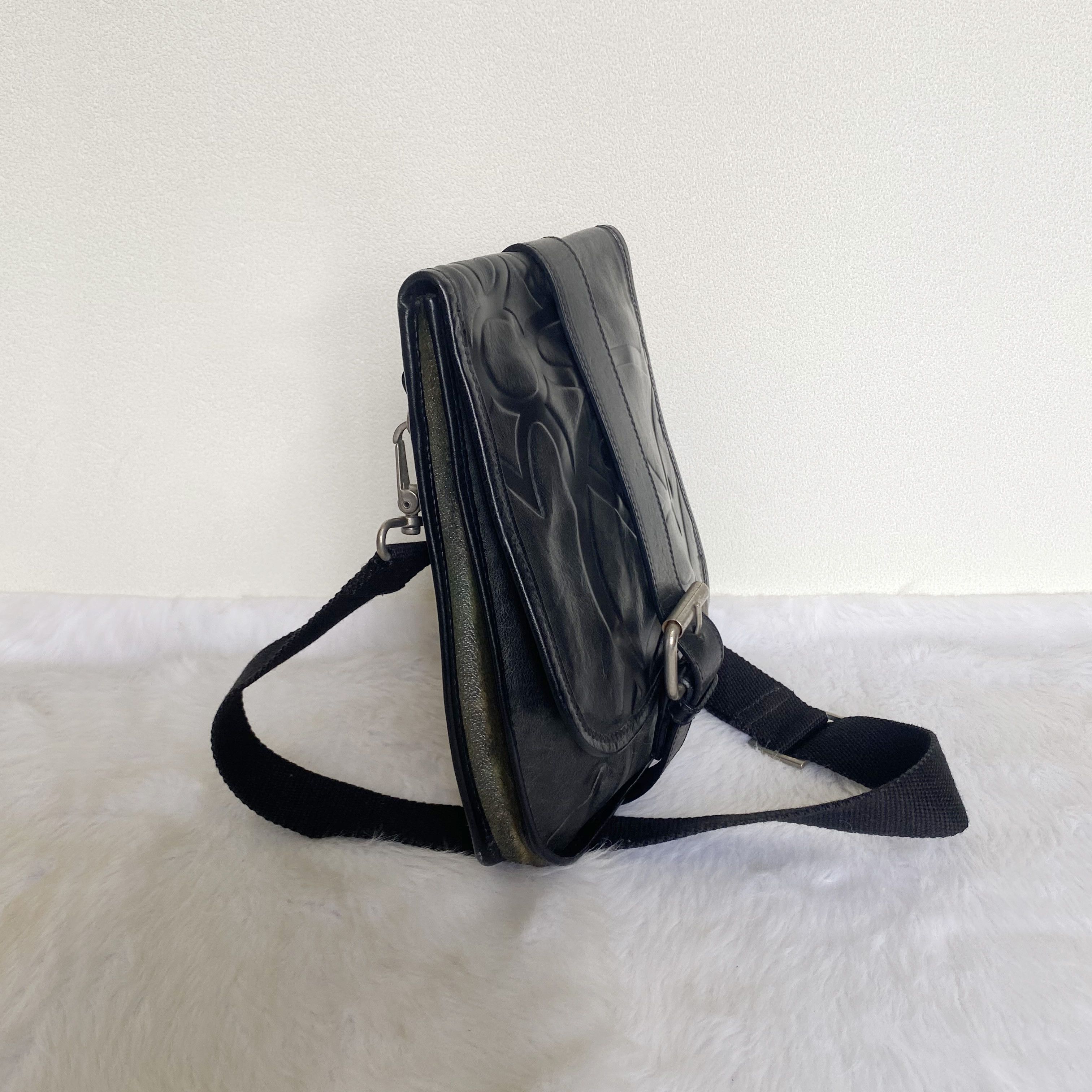 Vivienne Westwood Sacoche Black Orb Logo Embossed Leather Crossbody Bag Size ONE SIZE - 2 Thumbnail