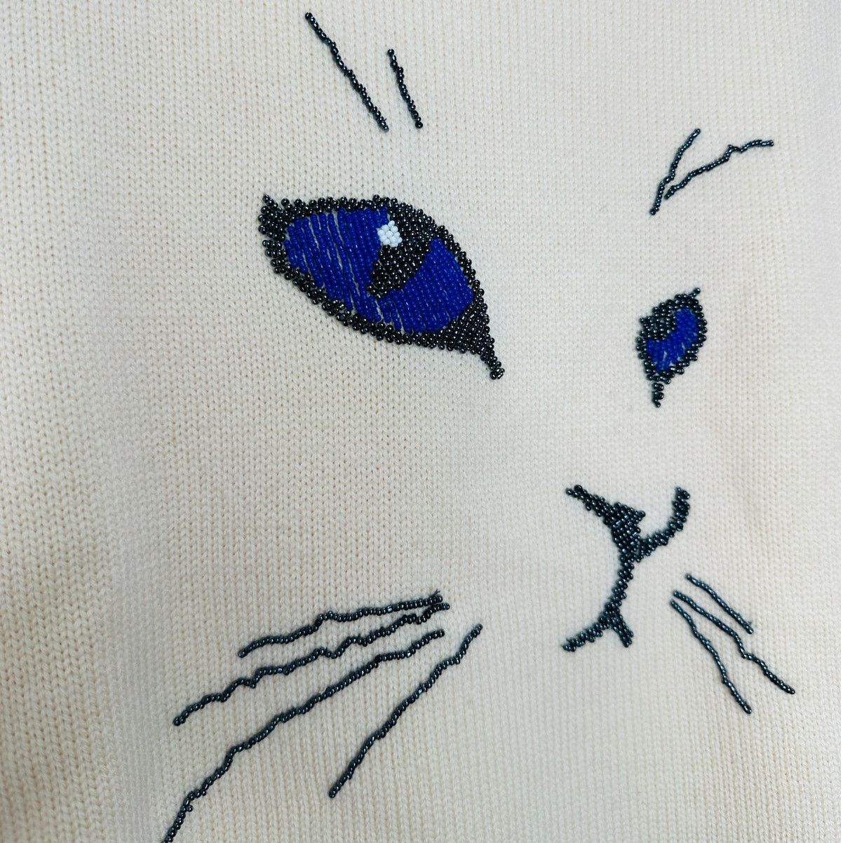Opening Ceremony Opening Ceremony Butter Cream Crew Neck Cat Motif Sweater L Size L / US 10 / IT 46 - 5 Thumbnail