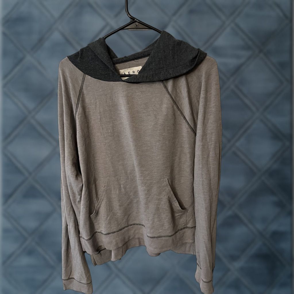 Vintage Aero Hoodie Men’s XL Long Sleeve Pullover Sweatshirt Gray Aeropostale Size US XL / EU 56 / 4 - 1 Thumbnail