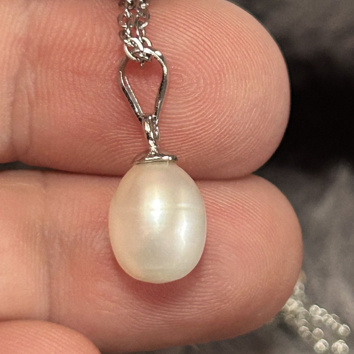 Handmade Handcrafted genuine fresh water pearl pendant necklace Size ONE SIZE - 3 Thumbnail