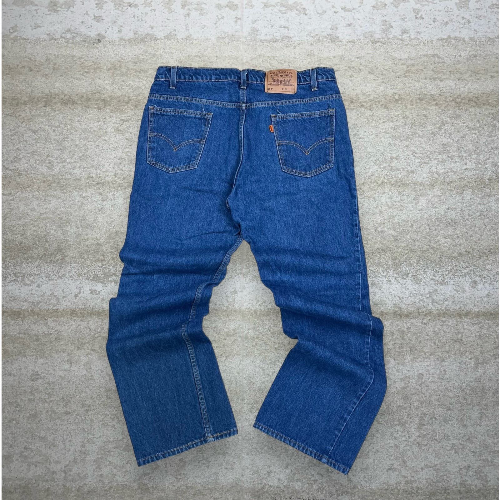 image of Orange Tab Levis Jeans 517 Bootcut Flared Usa 90's in Blue, Men's (Size 40)