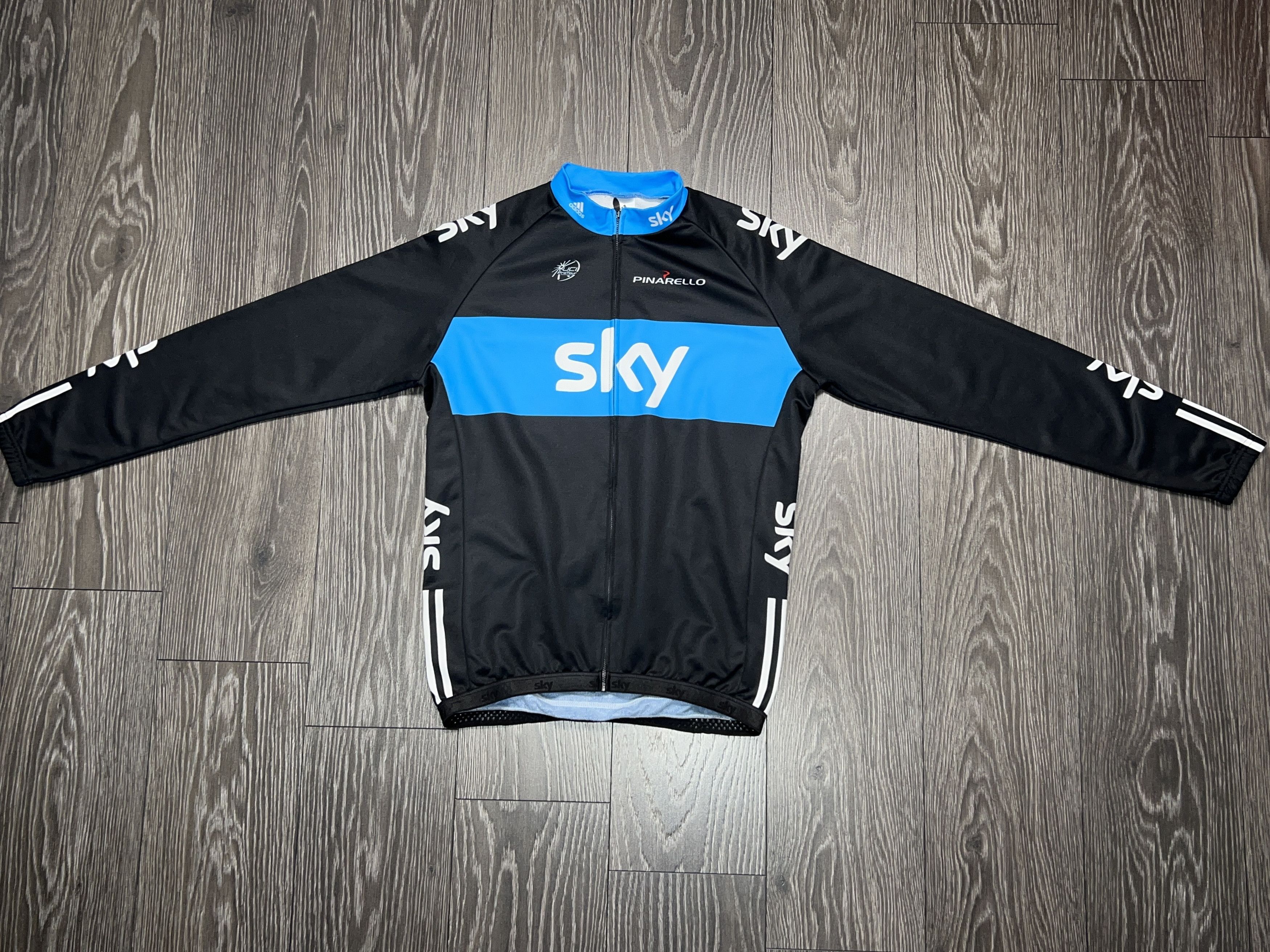 Adidas Team Sky Pinarello Sports Cycling Jersey Zip Jacket Shirt 6 Size US XXL / EU 58 / 5 - 8 Thumbnail