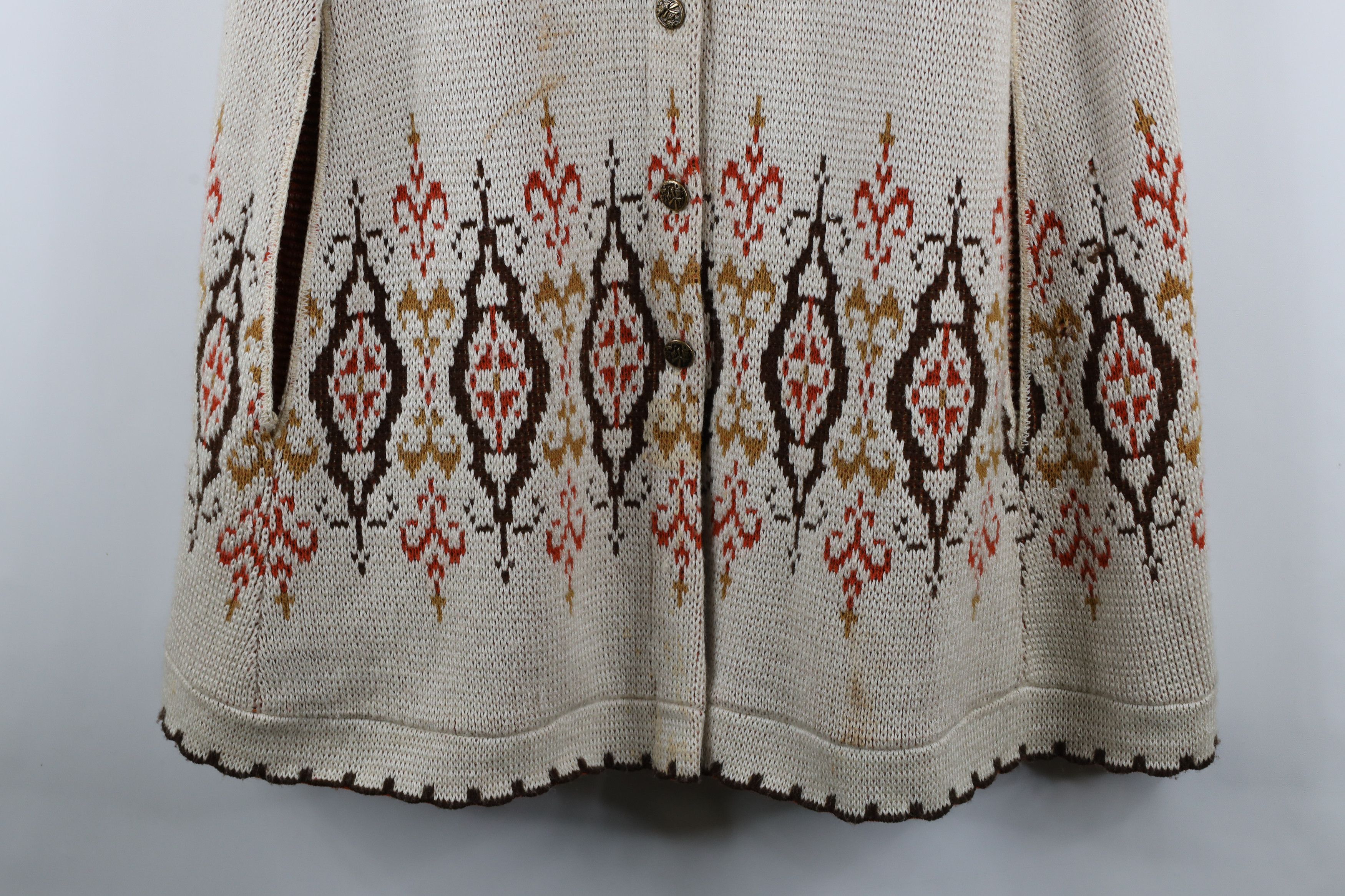 Vintage Vintage 60s 70s Mid Century Modern Sweater Cape Cardigan Size ONE SIZE - 3 Thumbnail