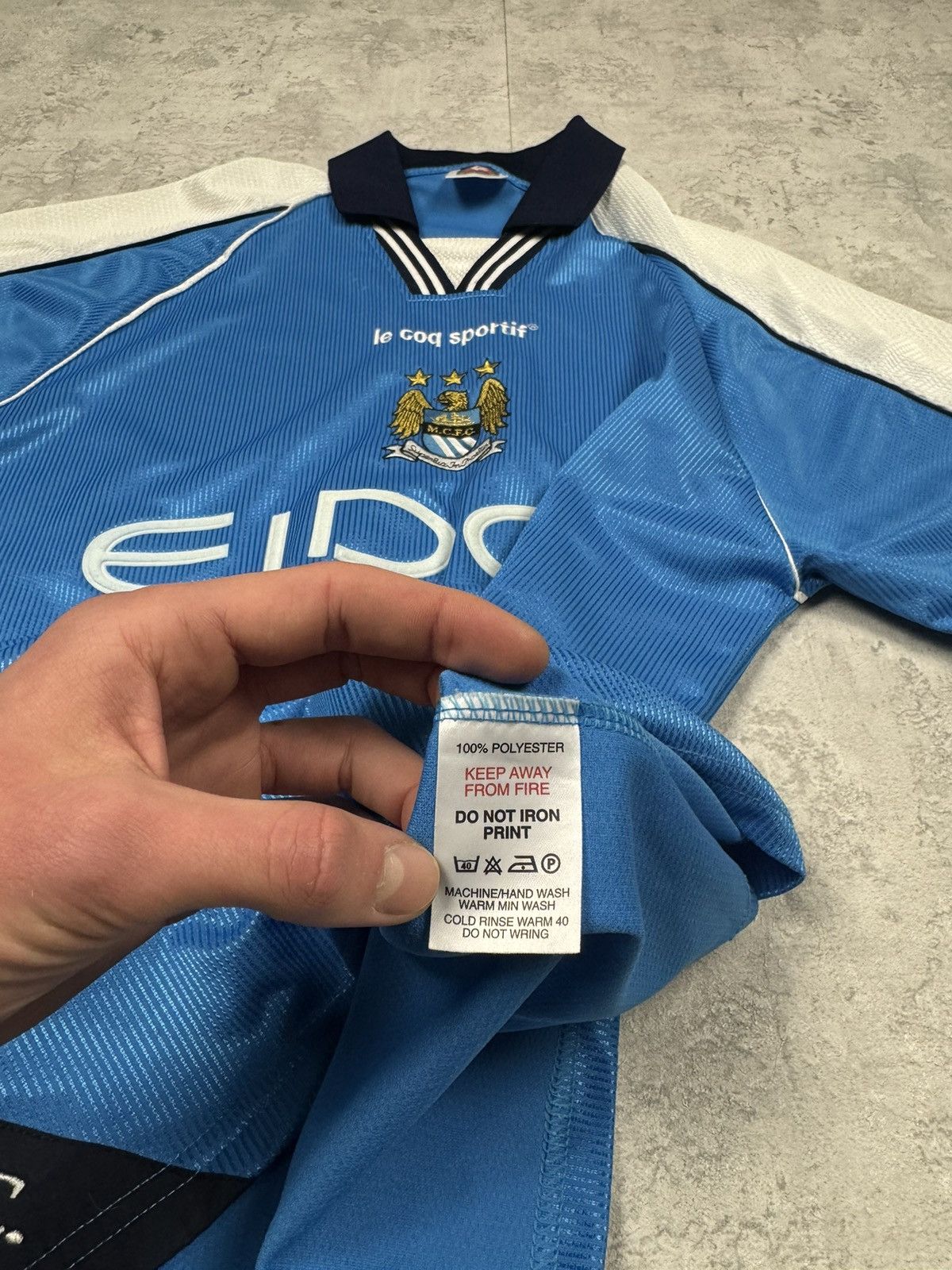 Vintage Vintage 1999-2001 Manchester City Vintage Home Shirt Jersey Size US L / EU 52-54 / 3 - 13 Thumbnail