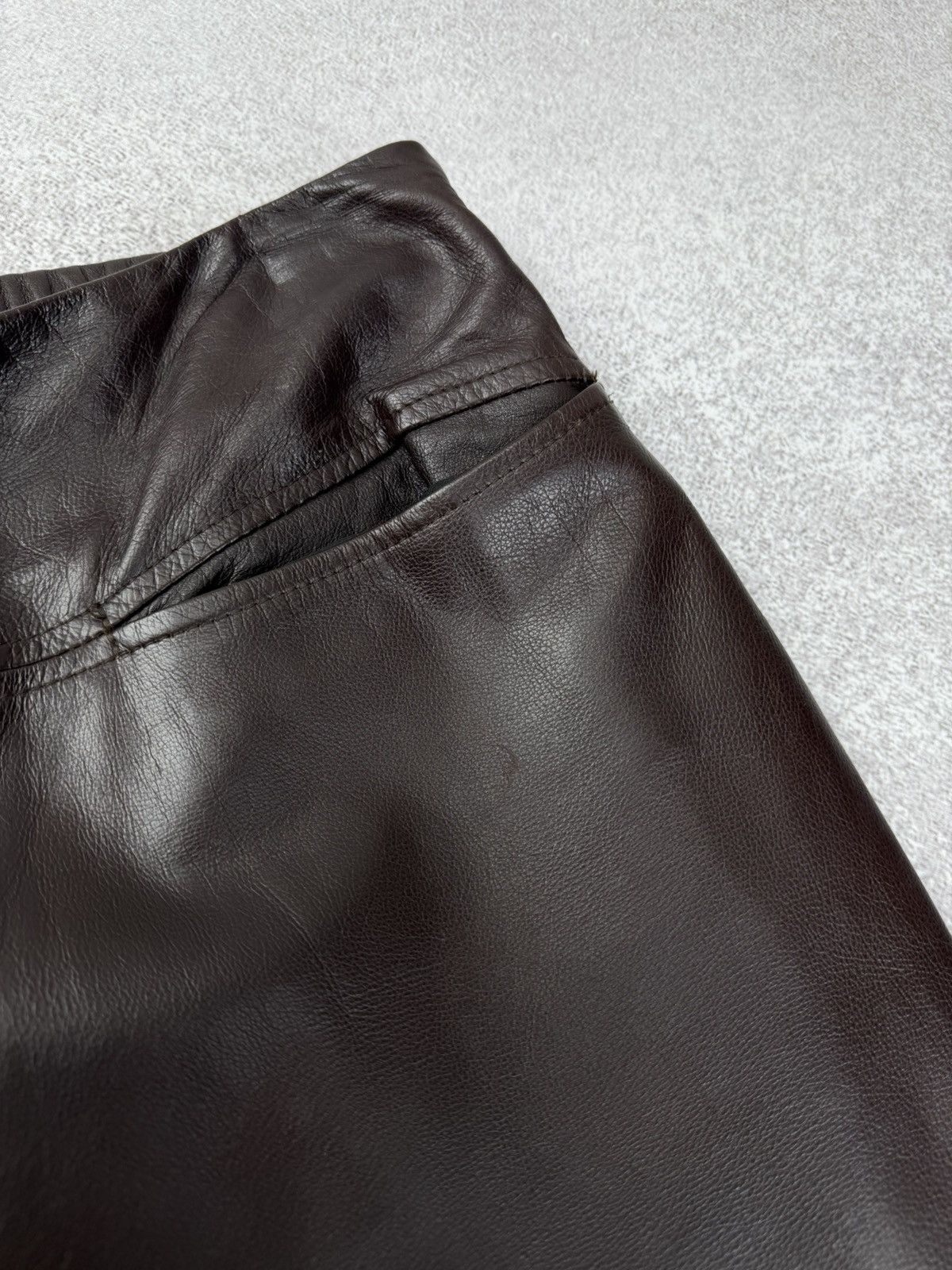 Japanese Brand Oska Brown Leather Trousers Pants Japan Style Size 3 Size 30" / US 8 / IT 44 - 5 Thumbnail
