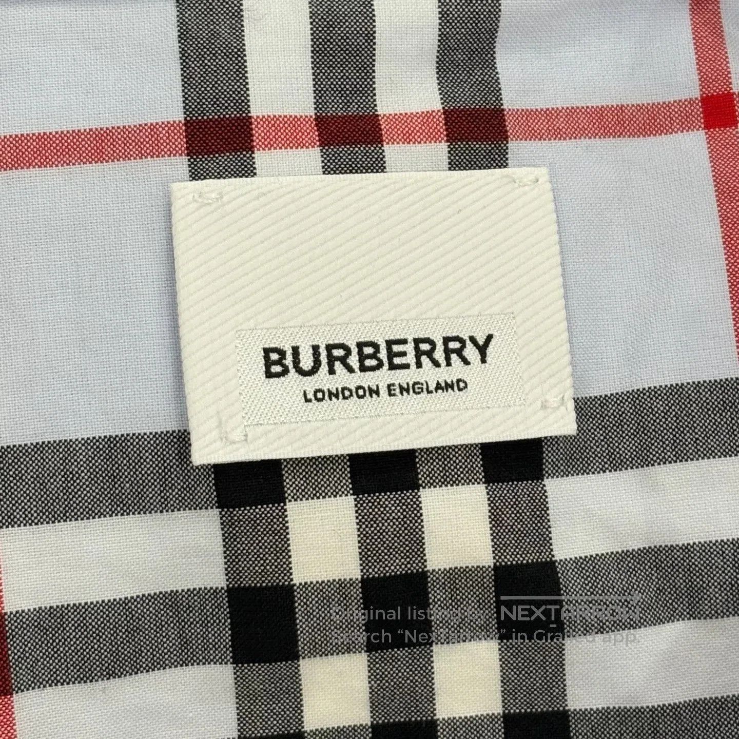 Burberry Burberry size38 Blue and white checkered single-breasted lo Size S / US 4 / IT 40 - 3 Thumbnail