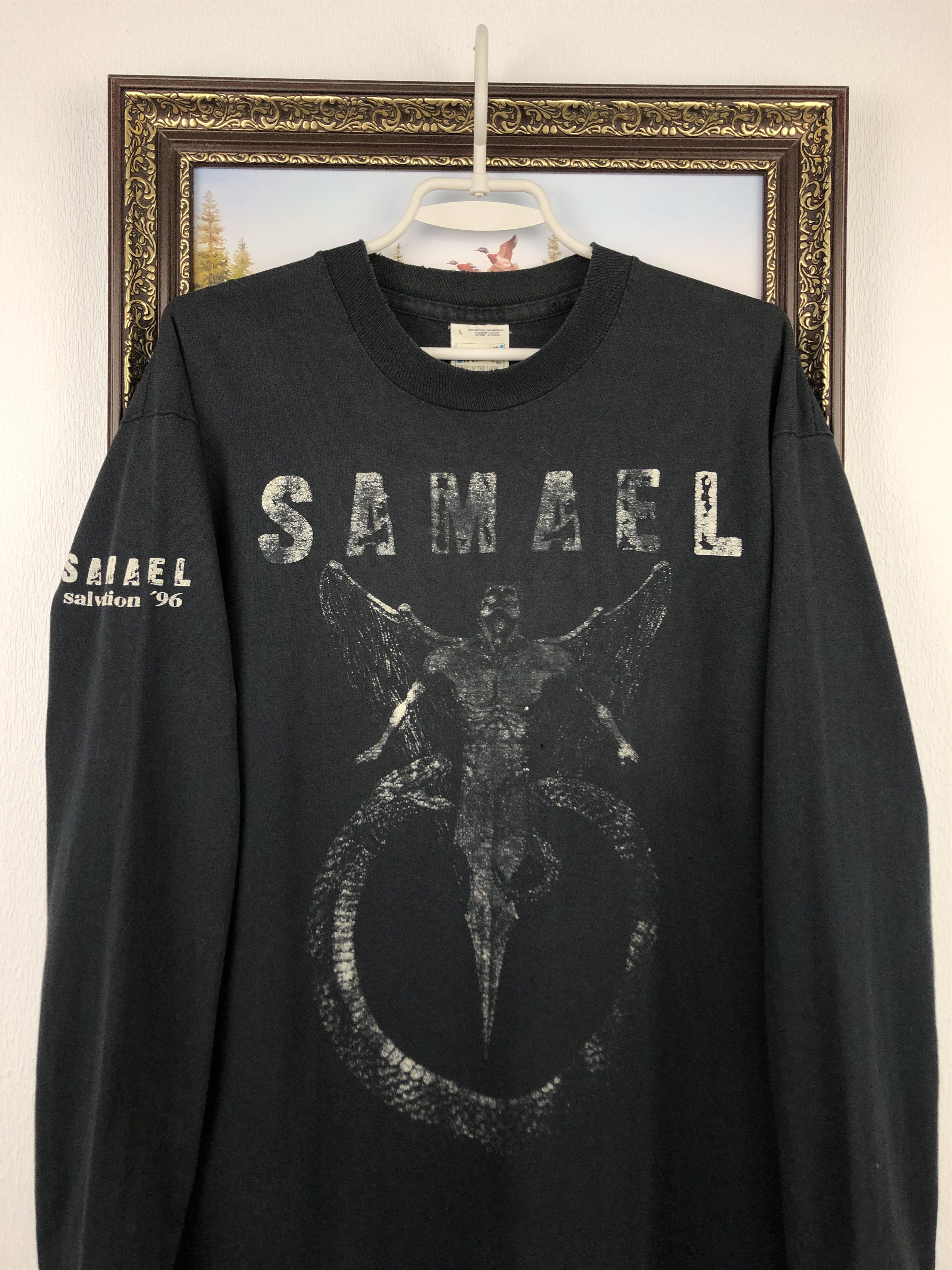 Band Tees Vintage 90's Samael Salvation Band Long Sleeve Tee Shirt Size US L / EU 52-54 / 3 - 2 Thumbnail