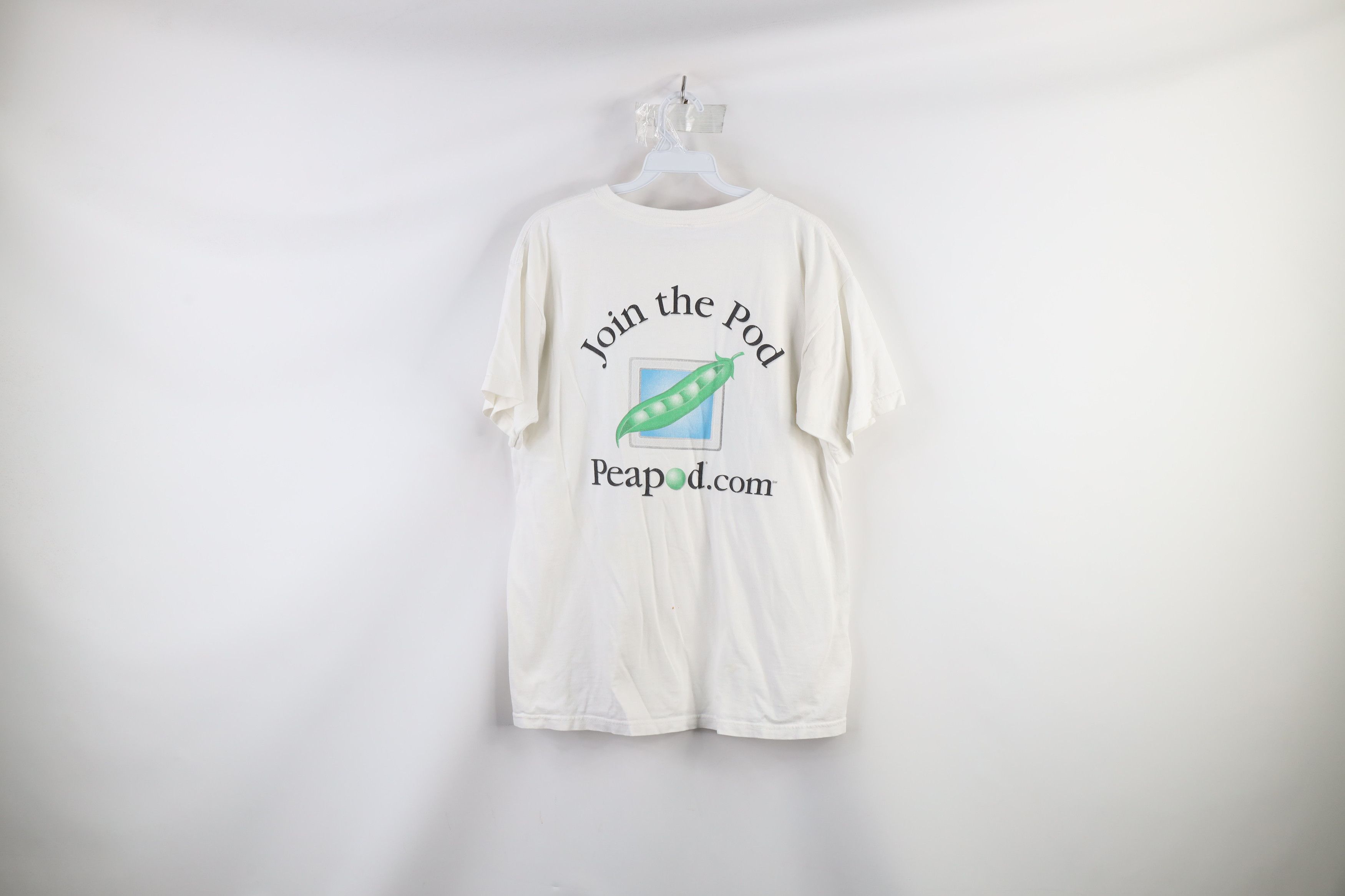 Vintage Vintage Streetwear Peapod Internet Grocer T-Shirt White Size US M / EU 48-50 / 2 - 7 Thumbnail
