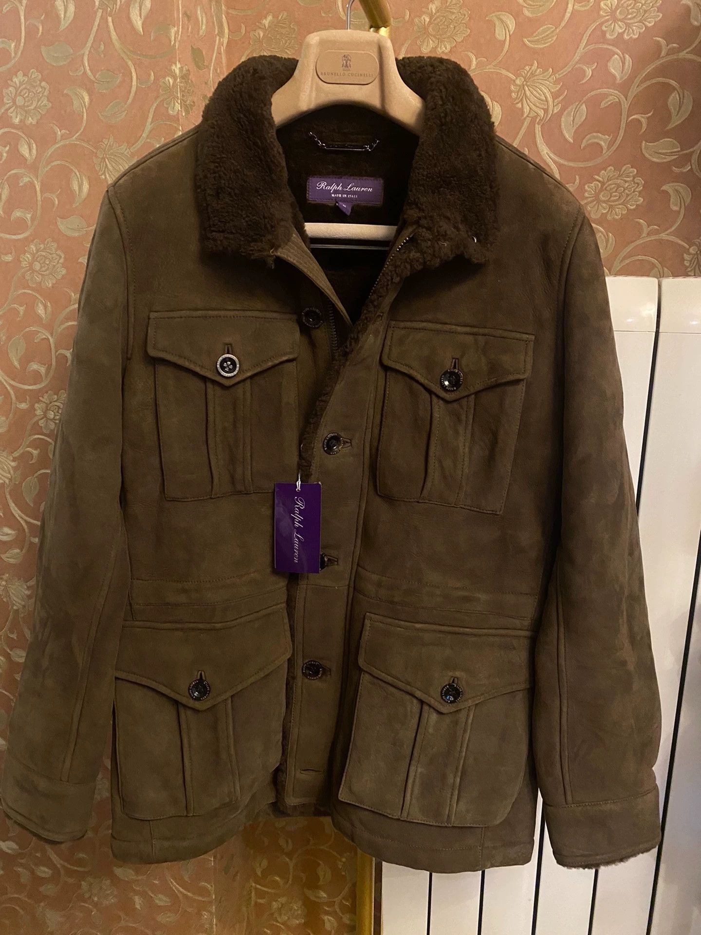 Ralph Lauren Brown Shearling Collar Utility Jacket Size M Size US M / EU 48-50 / 2 - 1 Thumbnail