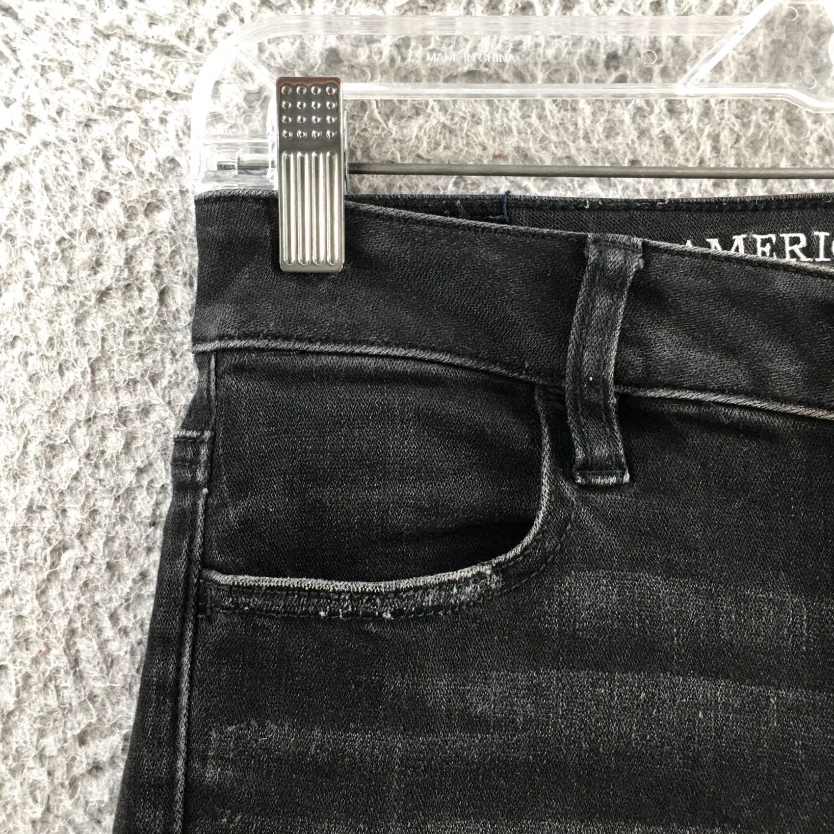 American Eagle Outfitters American Eagle Outfitters Jegging Ankle Jeans Womens 0R Black Denim Distressed Jeans Womens Regular 0 Size 25" / US 0 / IT 36 - 3 Thumbnail