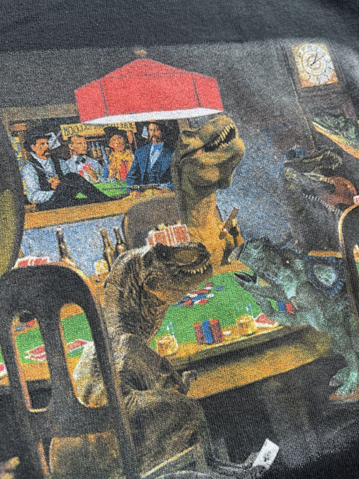 Arts & Science Vtg American Museum of Natural History DinosaursPlayingPoker Size US XL / EU 56 / 4 - 4 Thumbnail