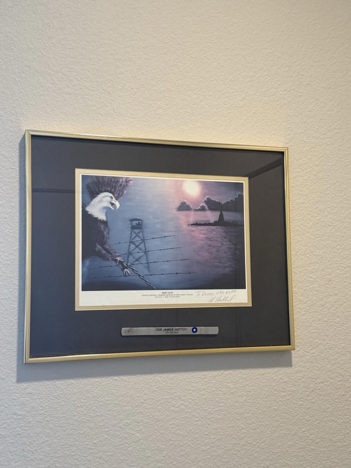 Designer Edward L. Hubbard Keep Faith Signed Duffy Hutton Vietnam POW Size ONE SIZE - 3 Thumbnail