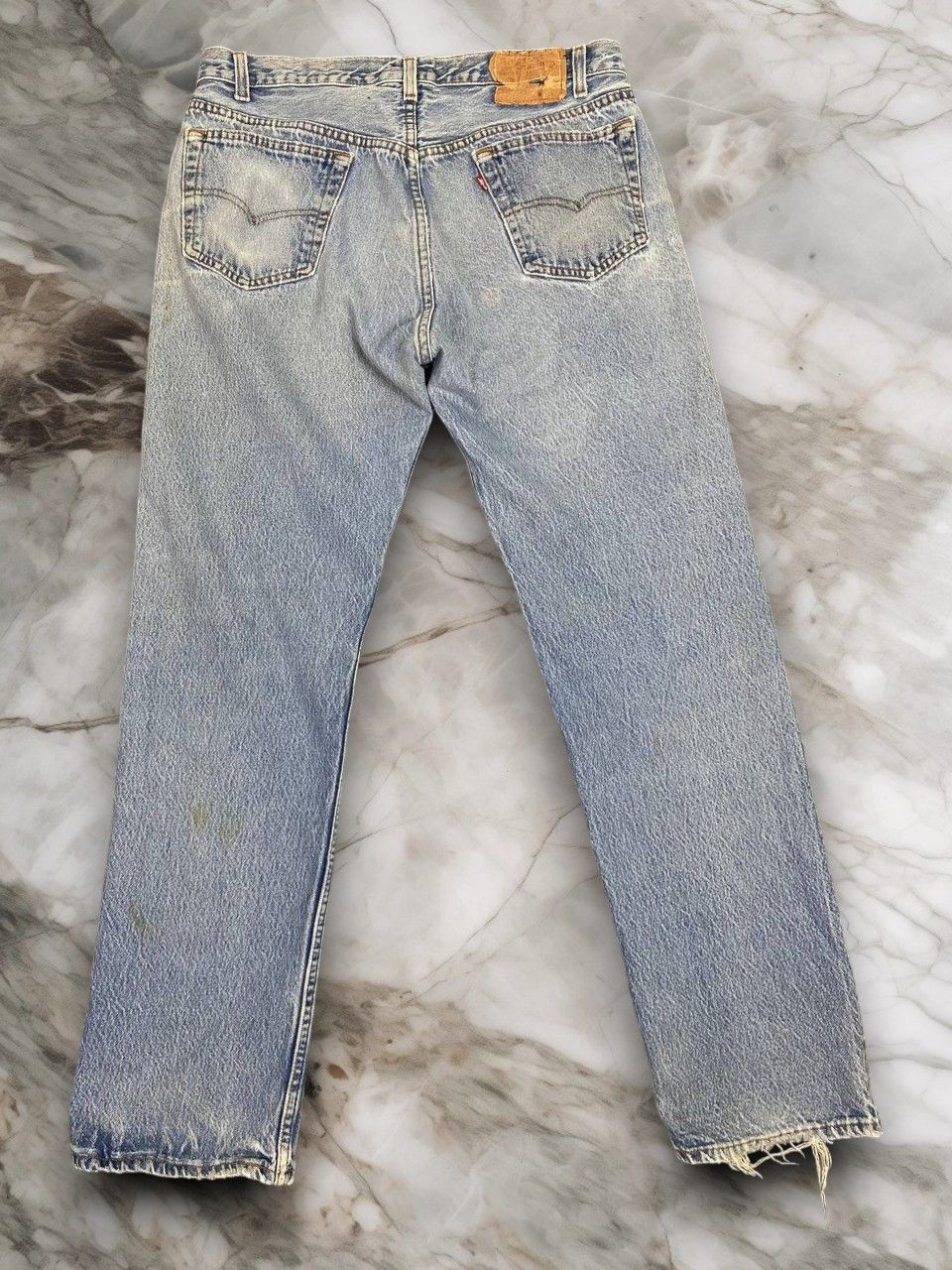 Levi's vintage levis 501 distressed denim nice design Size US 34 / EU 50 - 2 Thumbnail