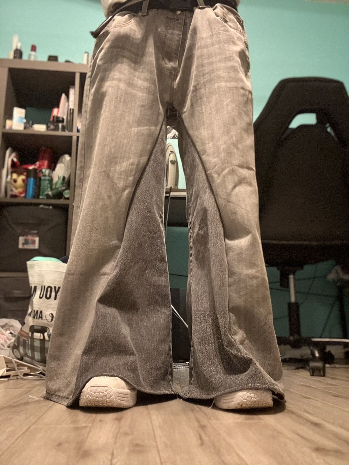 Other custom grey baggy jeans Size US 40 / EU 56 - 9 Thumbnail