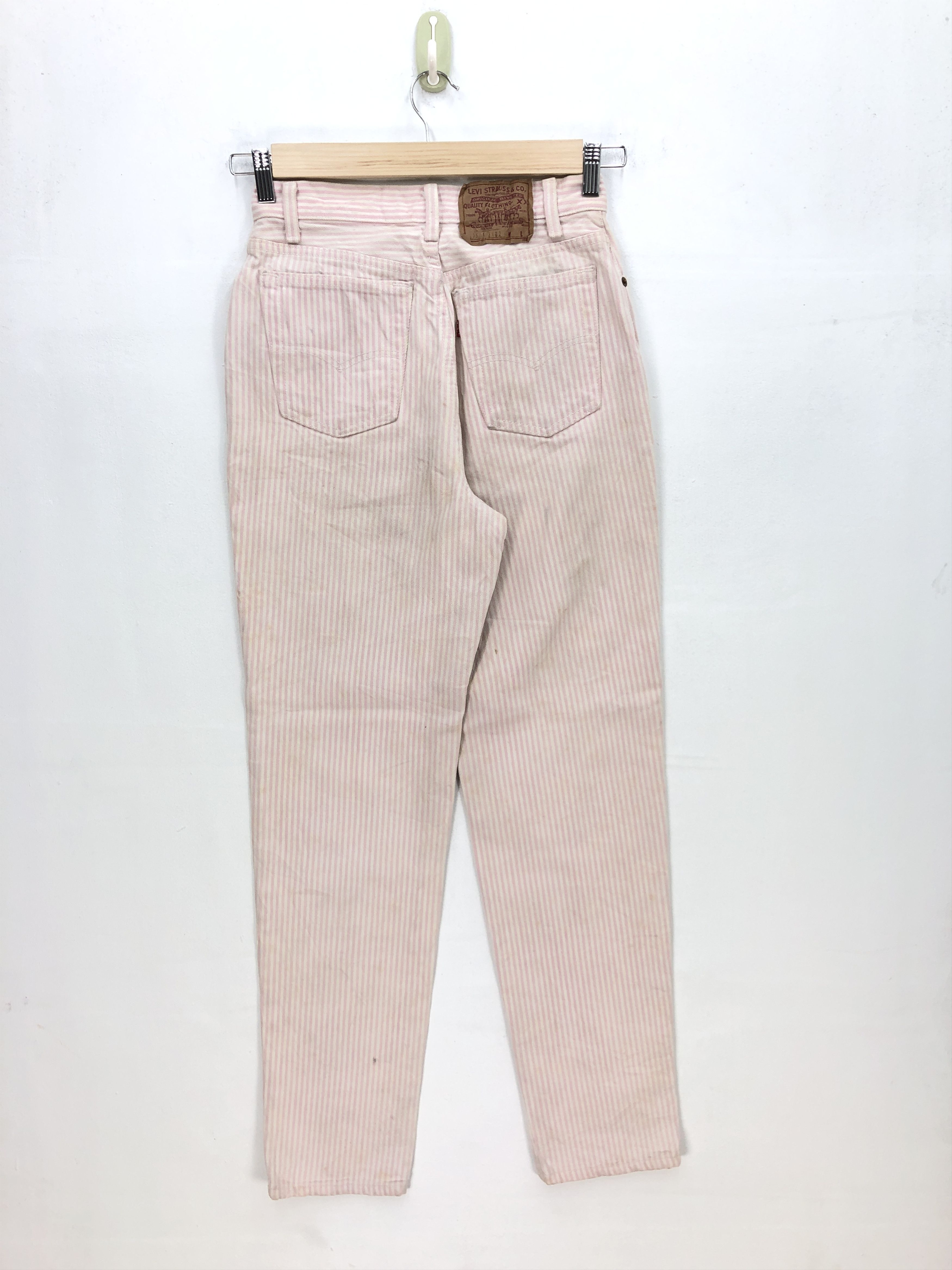 Levi's RARE Vintage 90s Levis 501 Jeans Levi's Striped Pink Denim Size 24" / US 00 / IT 34 - 2 Thumbnail