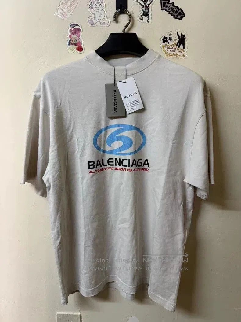 Balenciaga Balenciaga Wave Logo Short Sleeve T. Size US XS / EU 42 / 0 - 1 Thumbnail