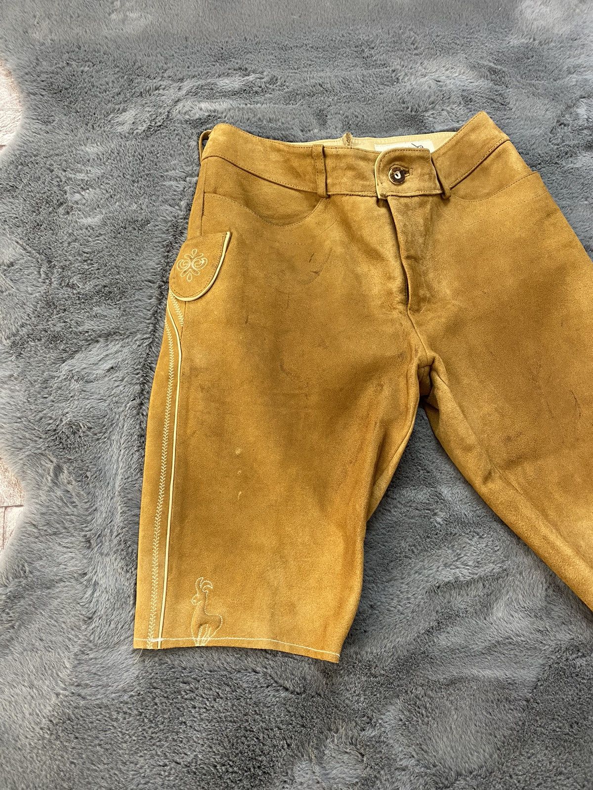 Cowboy Equipment × Japanese Brand × Leather VINTAGE TRADITIONAL LEATHER SHORTS Size US 36 / EU 52 - 3 Thumbnail
