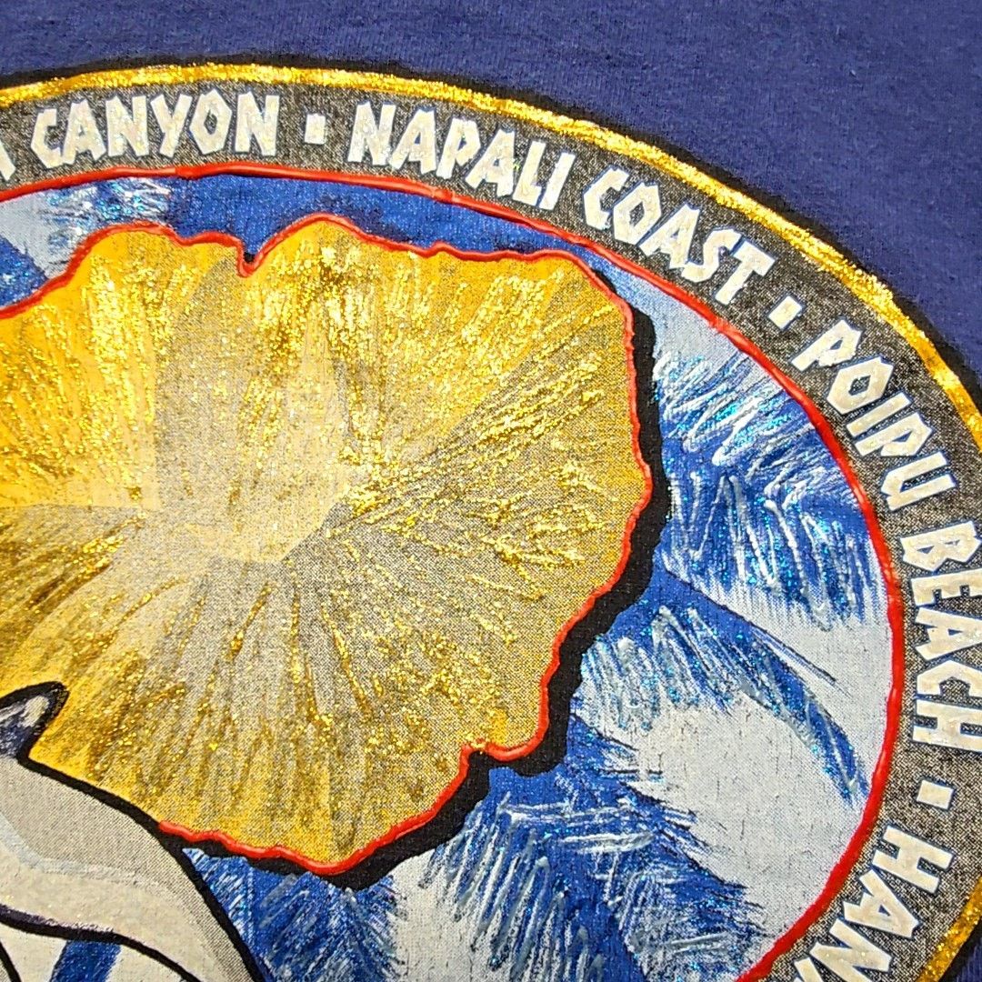 Fruit Of The Loom Kauai Hawaii The Garden Isle Tee Dolphin Blue 2X Shirt Size US XXL / EU 58 / 5 - 3 Thumbnail