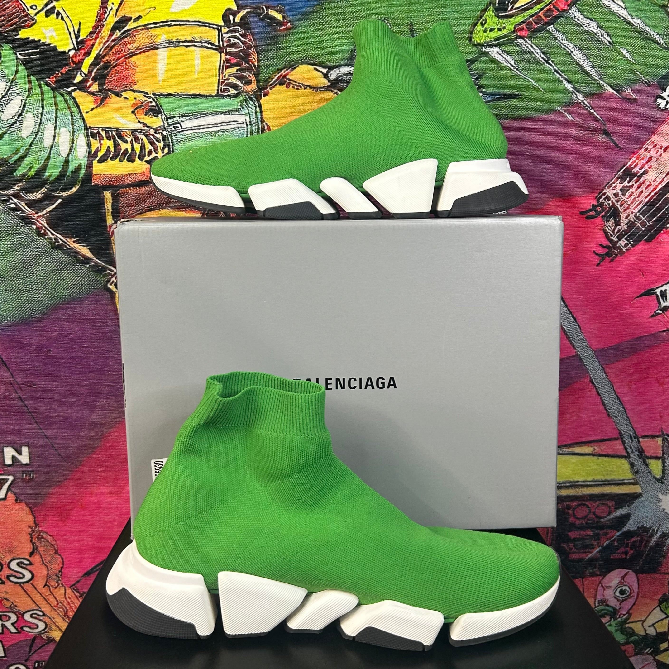 Balenciaga Balenciaga Speed Trainer Vert Fluo (Neon Green) Size 15 Size US 15 / EU 48 - 2 Thumbnail