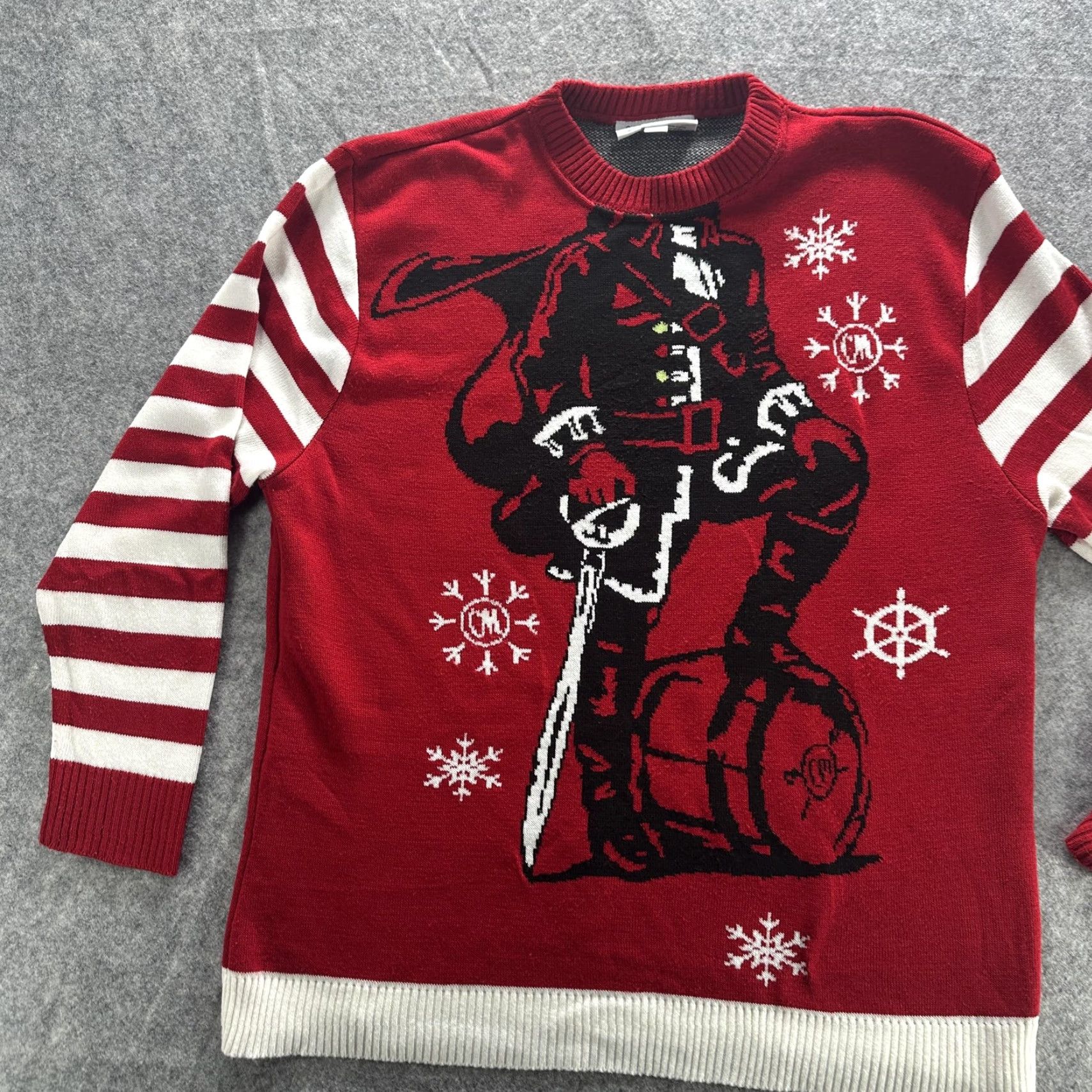 Vintage Captain Morgan Sweater Mens Medium Red White Pirate Ugly Christmas Rum Skull Size US M / EU 48-50 / 2 - 2 Thumbnail