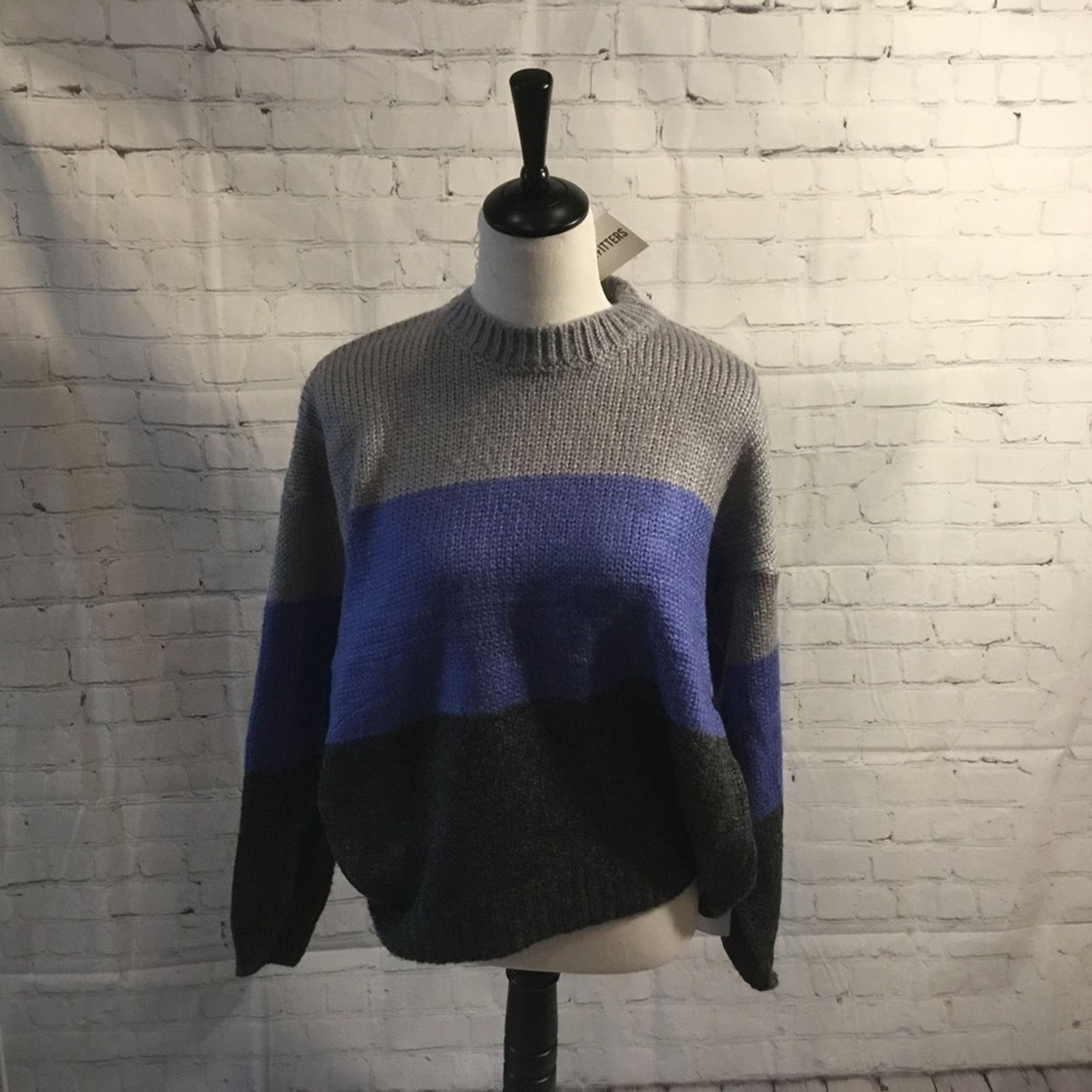 Urban Outfitters Lumiere Urban Outfitters Crewneck Sweater Grey Blue Black Size L / US 10 / IT 46 - 5 Thumbnail