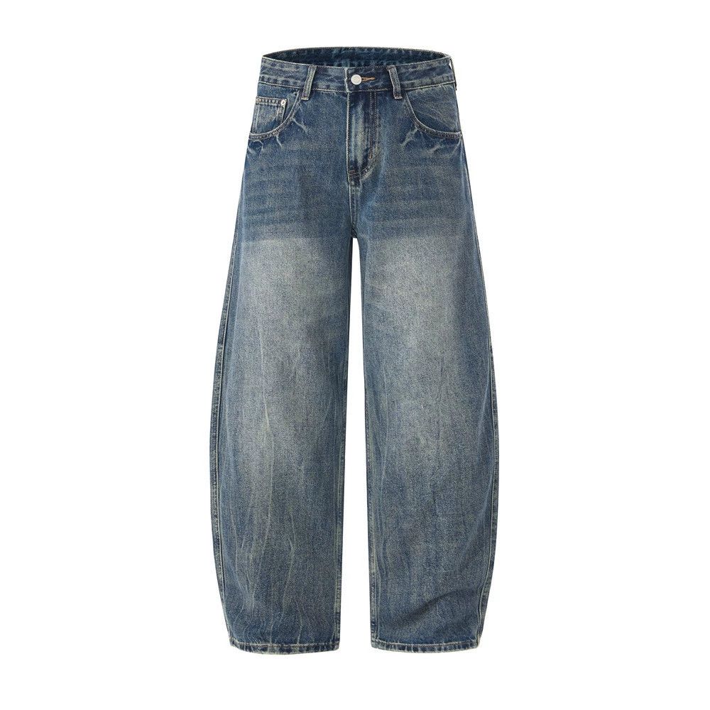 Vintage Retro high street punk washed distressed scimitar jeans Size US 34 / EU 50 - 1 Thumbnail