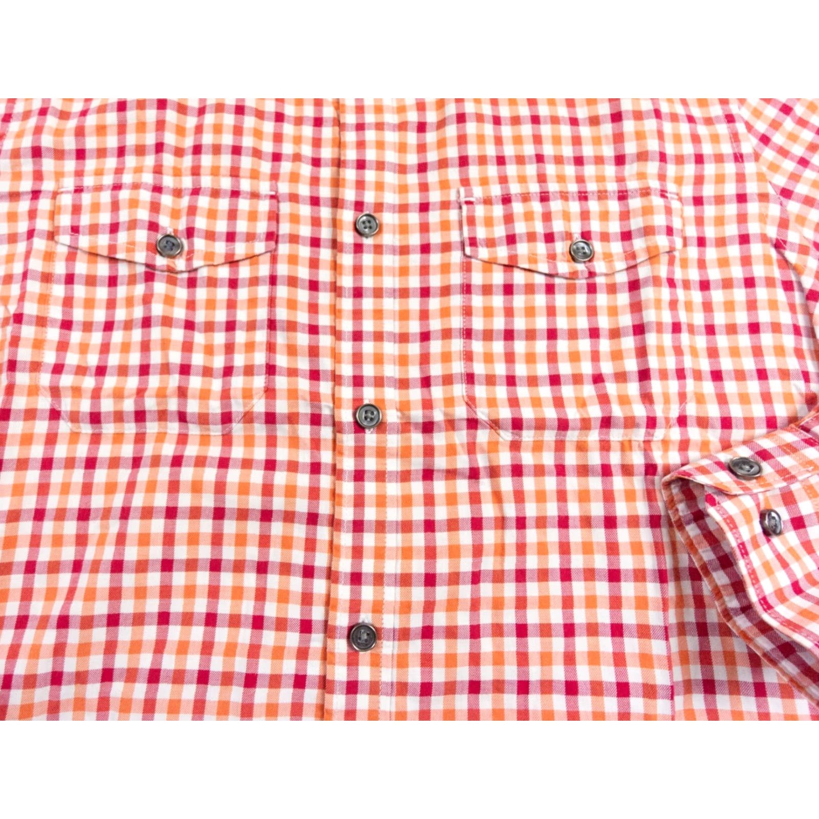 Express EXPRESS Men’s Medium Red Check Button-Up Long Sleeve Modern Fit Shirt Size US M / EU 48-50 / 2 - 4 Thumbnail