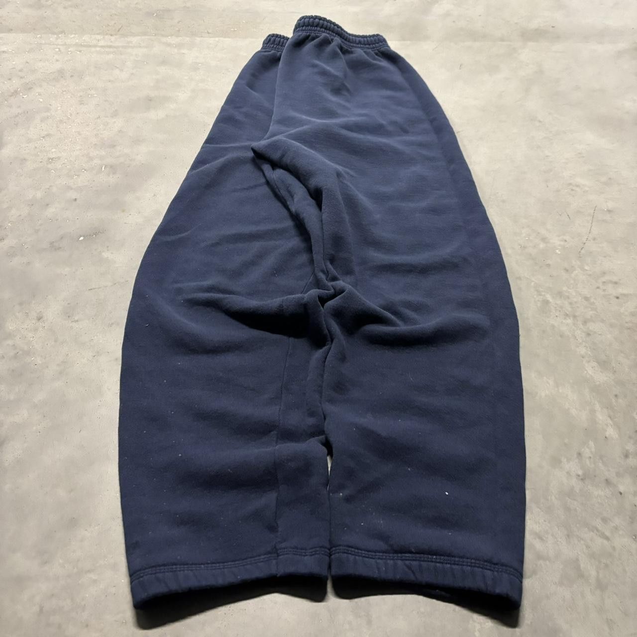 Japanese Brand × Vintage Crazy Vintage 90s Navy Blue Skater Essential Sweatpants! Size US 30 / EU 46 - 3 Thumbnail
