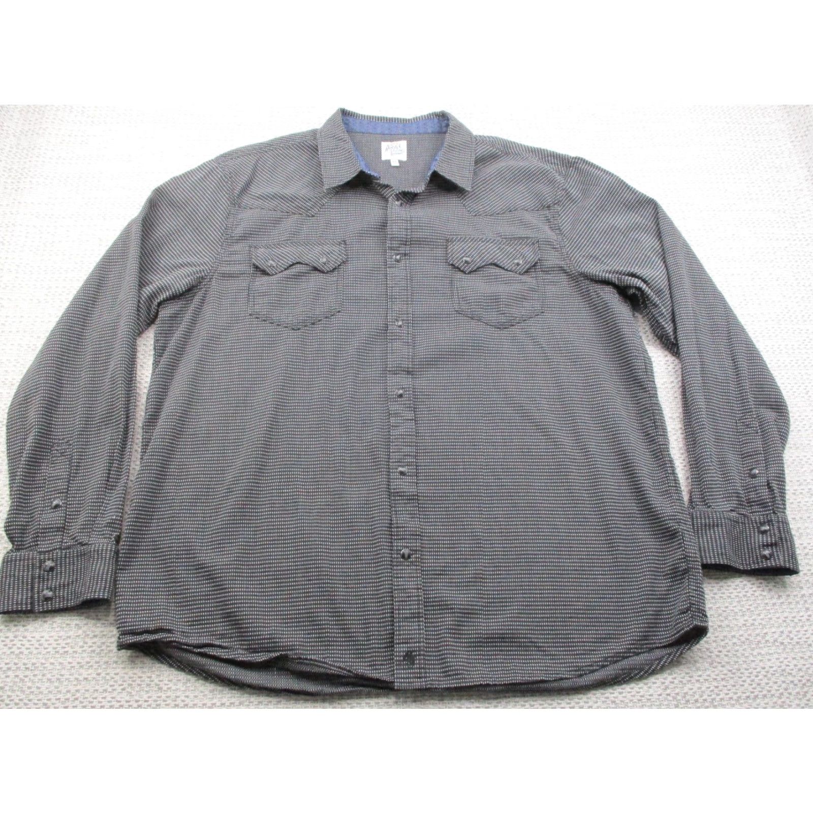 Vintage Moon Shine Spirit Shirt Mens 2XL Western Pearl Snap Long Sleeve Black Geometric Pattern Casual Workwear Shirt Mens 2XL Moon Shine Spirit Womens? Size US XXL / EU 58 / 5 - 2 Thumbnail