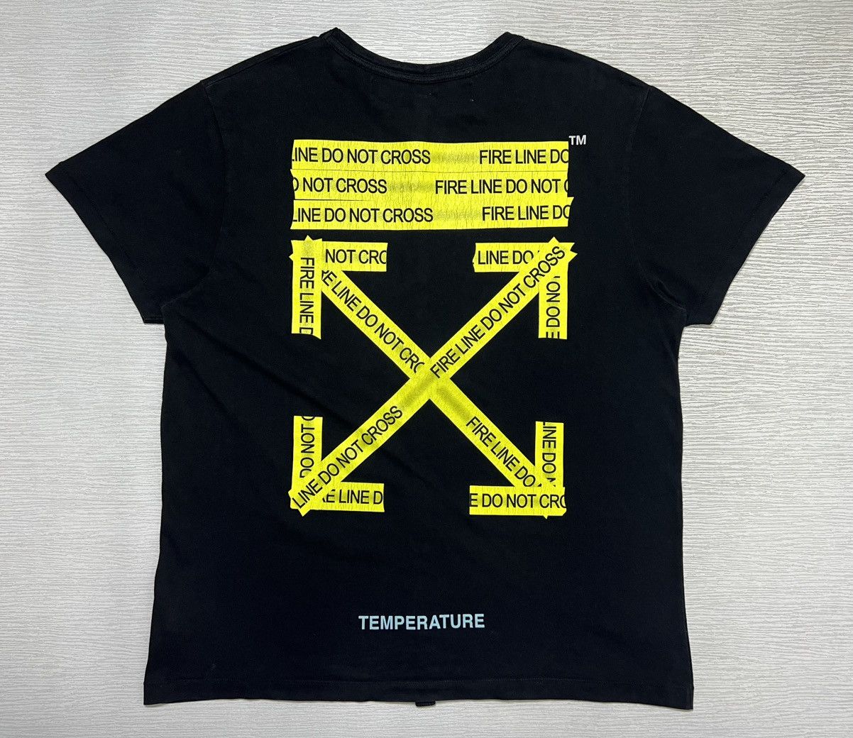 Off White Off White Fire Tape Slim Tee Grailed