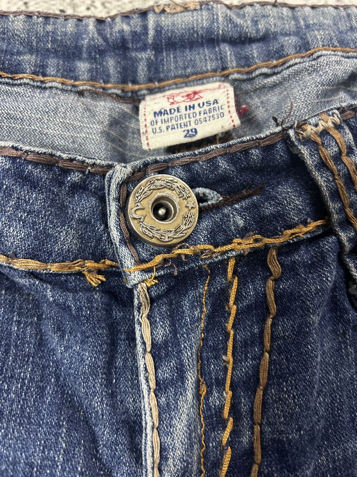 True Religion True Religion jeans vintage flared bootcut brown stitching Size US 29 - 9 Thumbnail