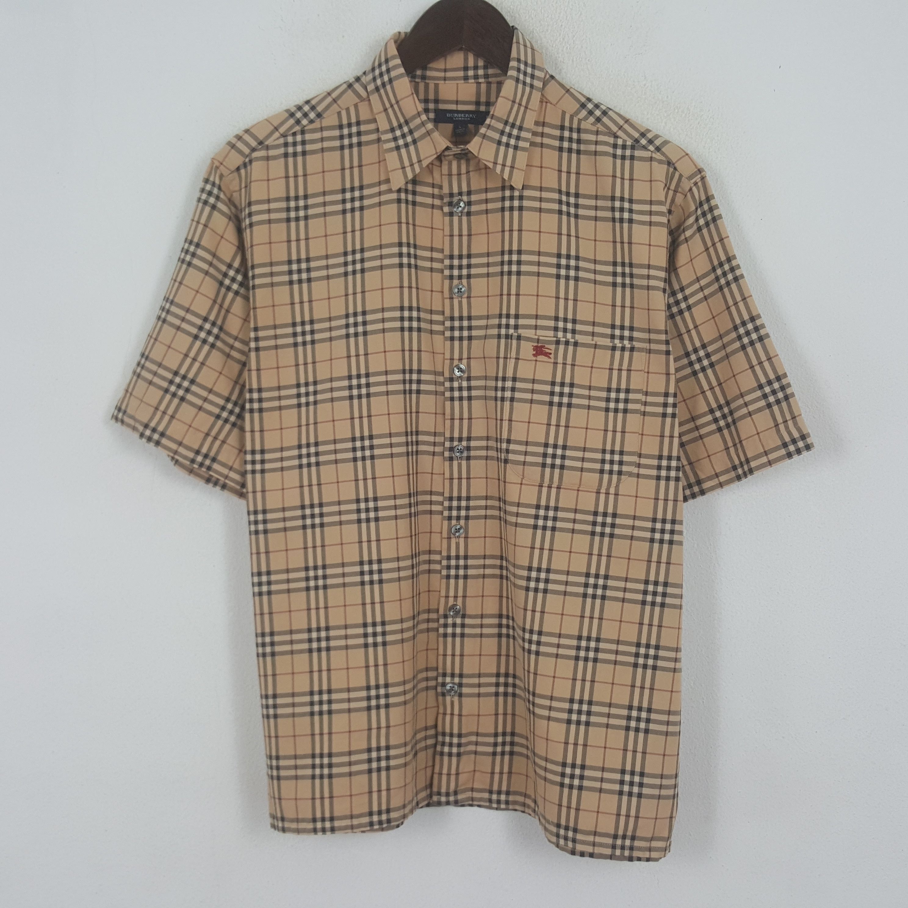 Burberry × Vintage Vintage Burberry London Nova Check Button Up Shirt Size US L / EU 52-54 / 3 - 1 Thumbnail