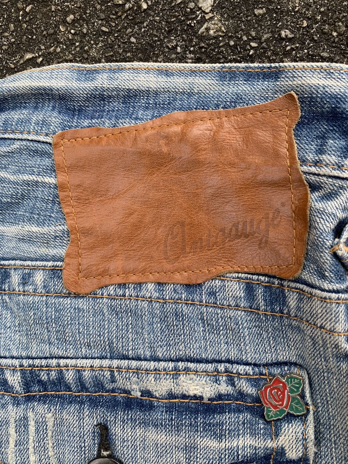Beauty Beast × If Six Was Nine Distressed Antgauge Embroidered Denim Pants Size US 30 / EU 46 - 16 Thumbnail