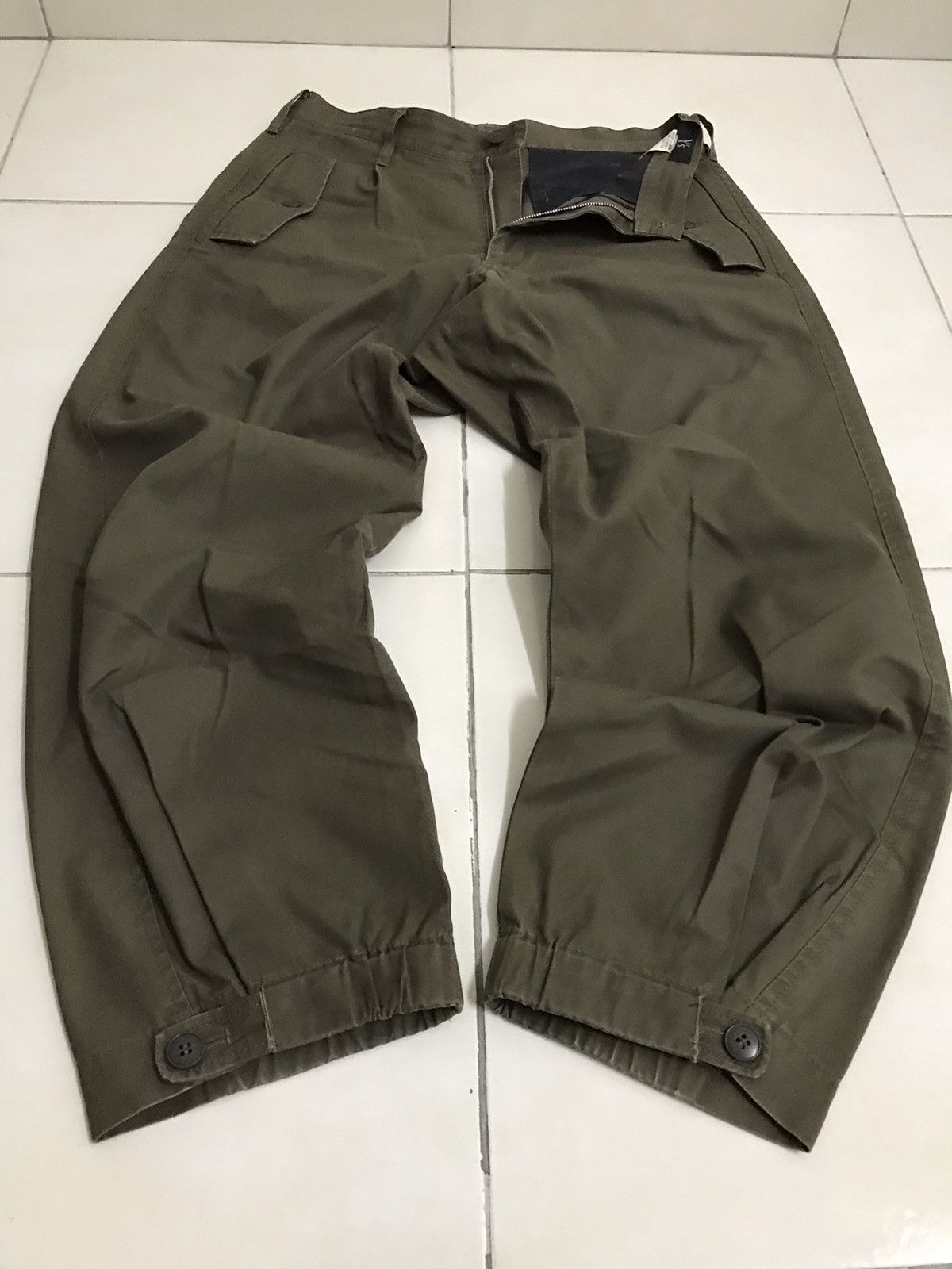 Yohji Yamamoto Yohji Yamamoto Olive Military Pants Size US 30 / EU 46 - 6 Thumbnail