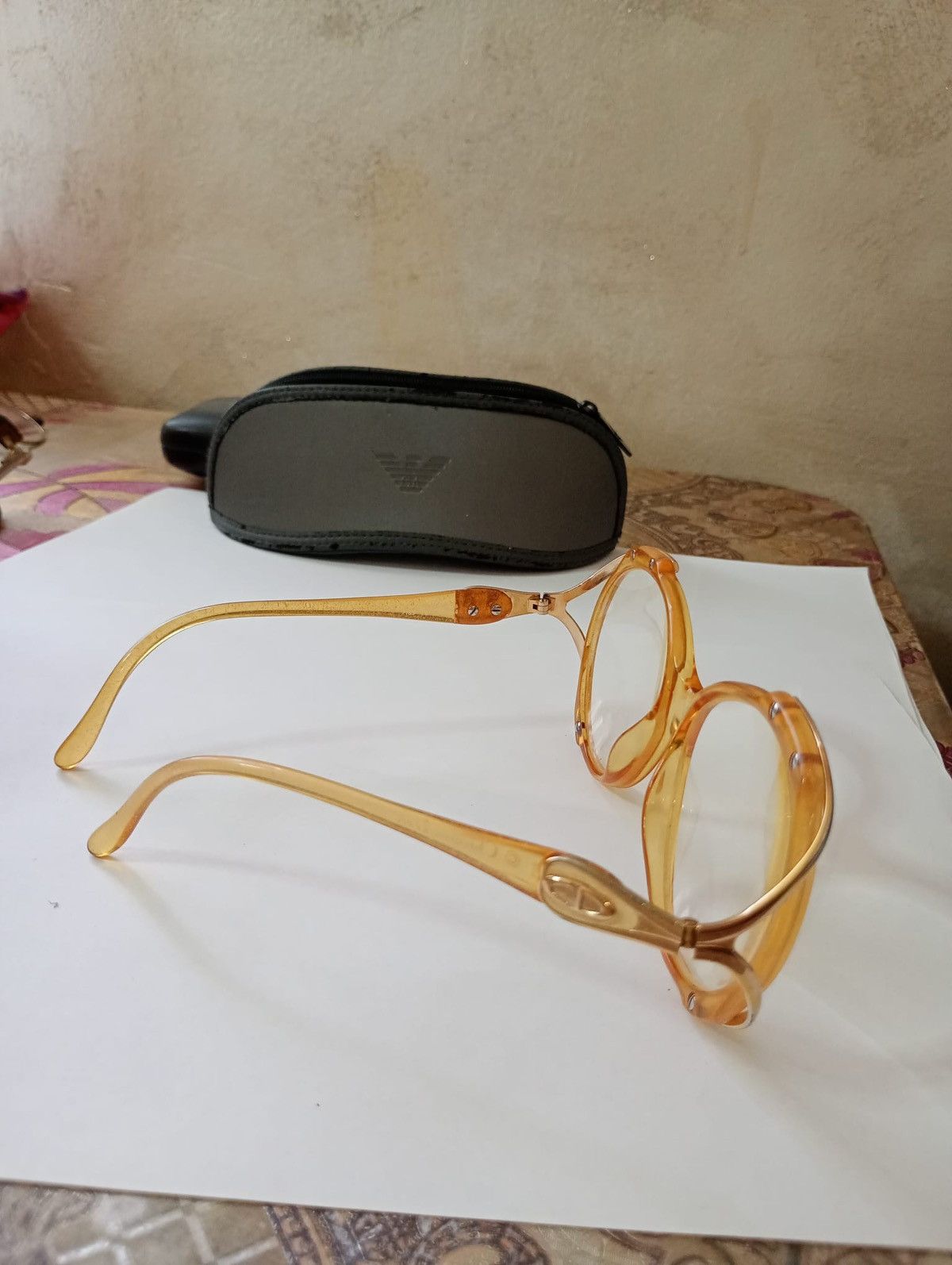 Christian Dior Monsieur Christian Dior Vintage Oval Eyeglass Frames Amber Size ONE SIZE - 7 Thumbnail