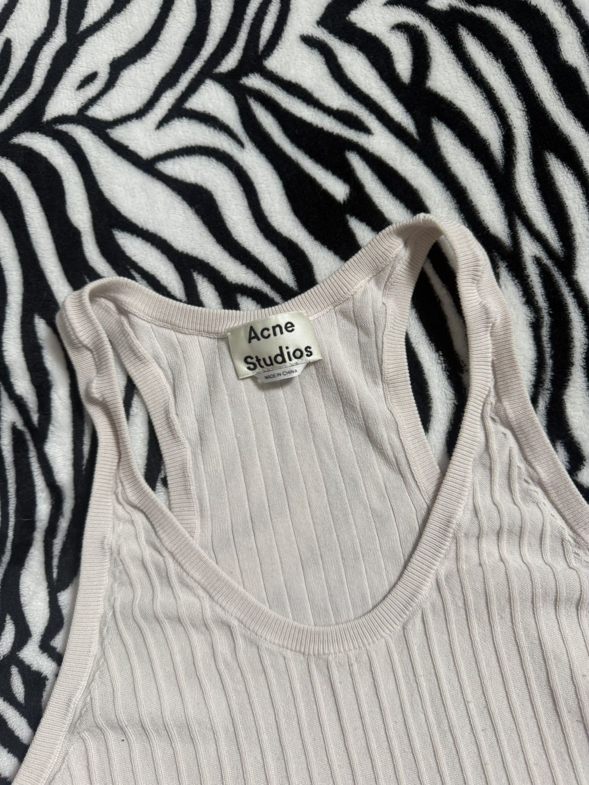 Acne Studios Acne Studios ISO Rib Tank Top Size S Creamy Size S / US 4 / IT 40 - 2 Thumbnail