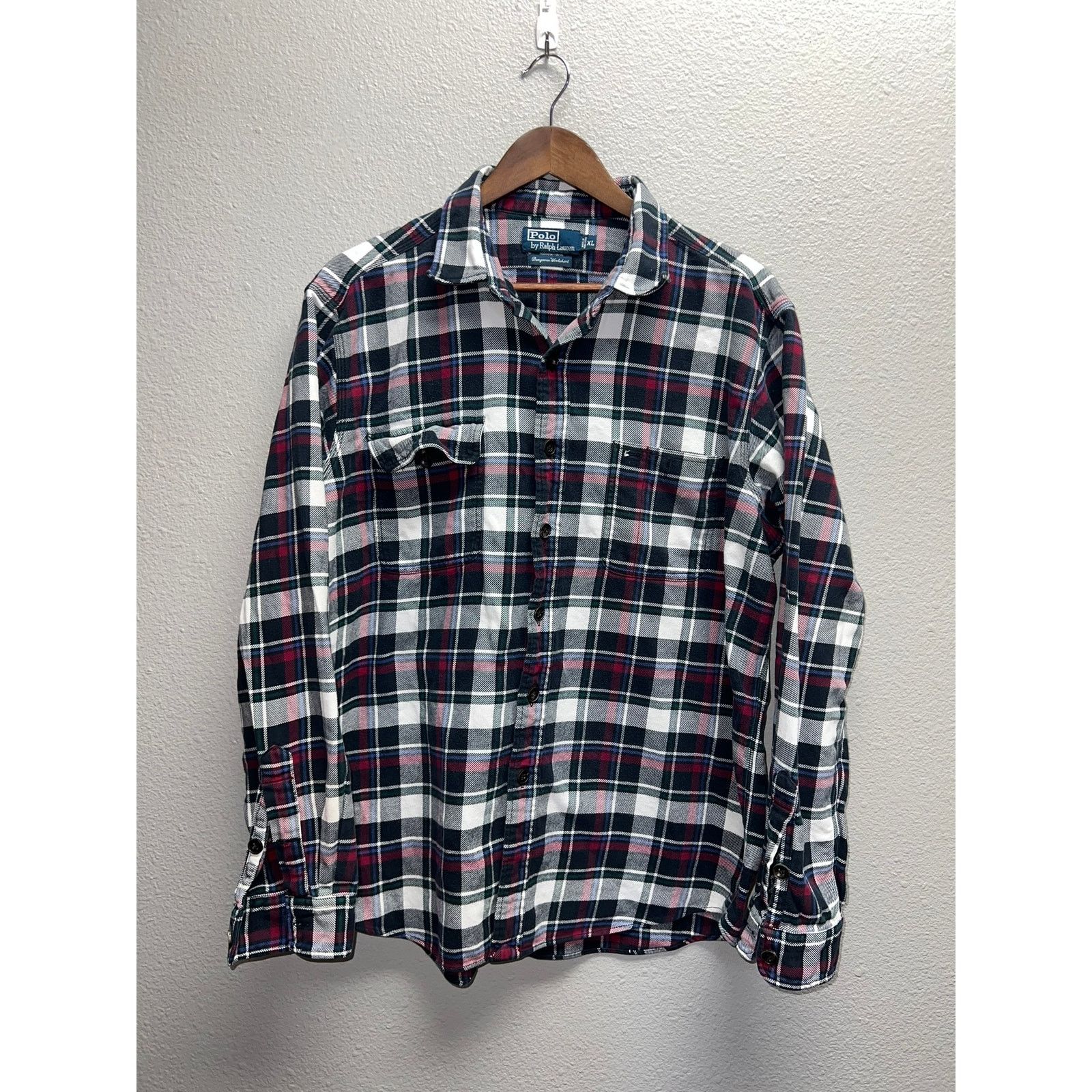Polo Ralph Lauren Polo by Ralph Lauren Dungaree Workshirt Long Sleeve Shirt XL Size US XL / EU 56 / 4 - 1 Thumbnail