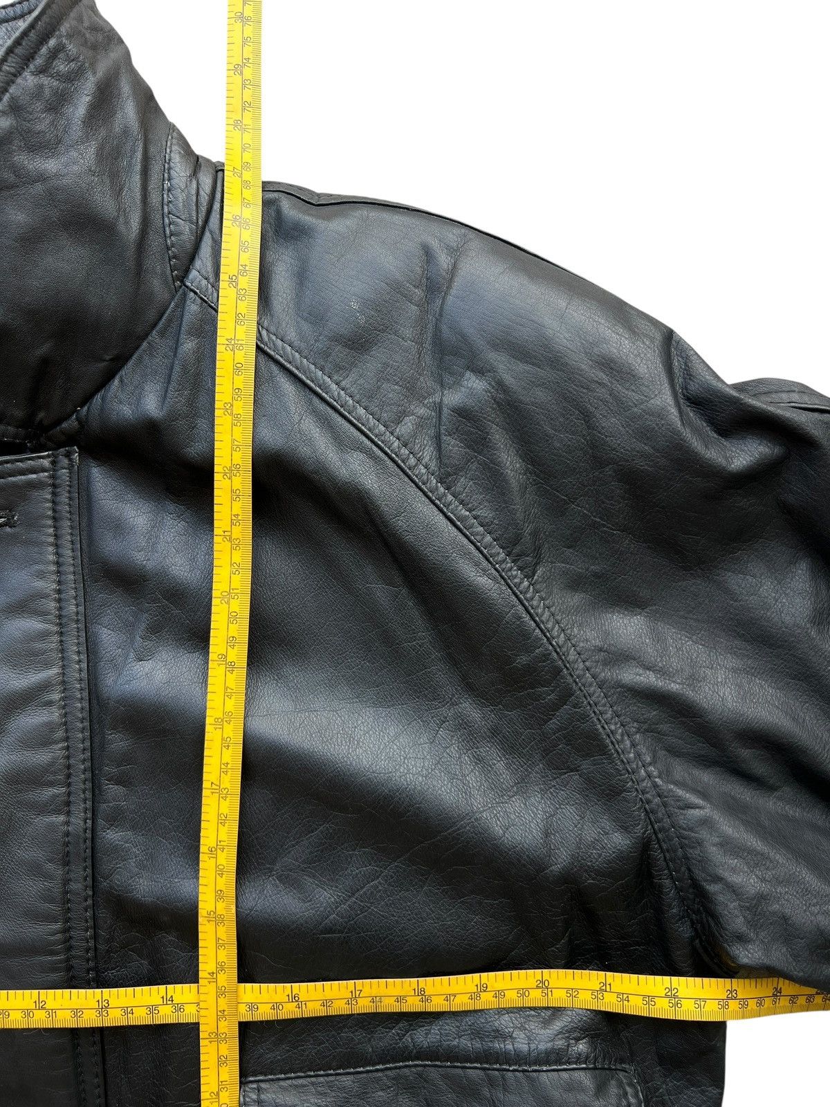 Vintage Vintage 90s Italian Mode A2 Black Flight Leather Jacket Size US M / EU 48-50 / 2 - 16 Thumbnail