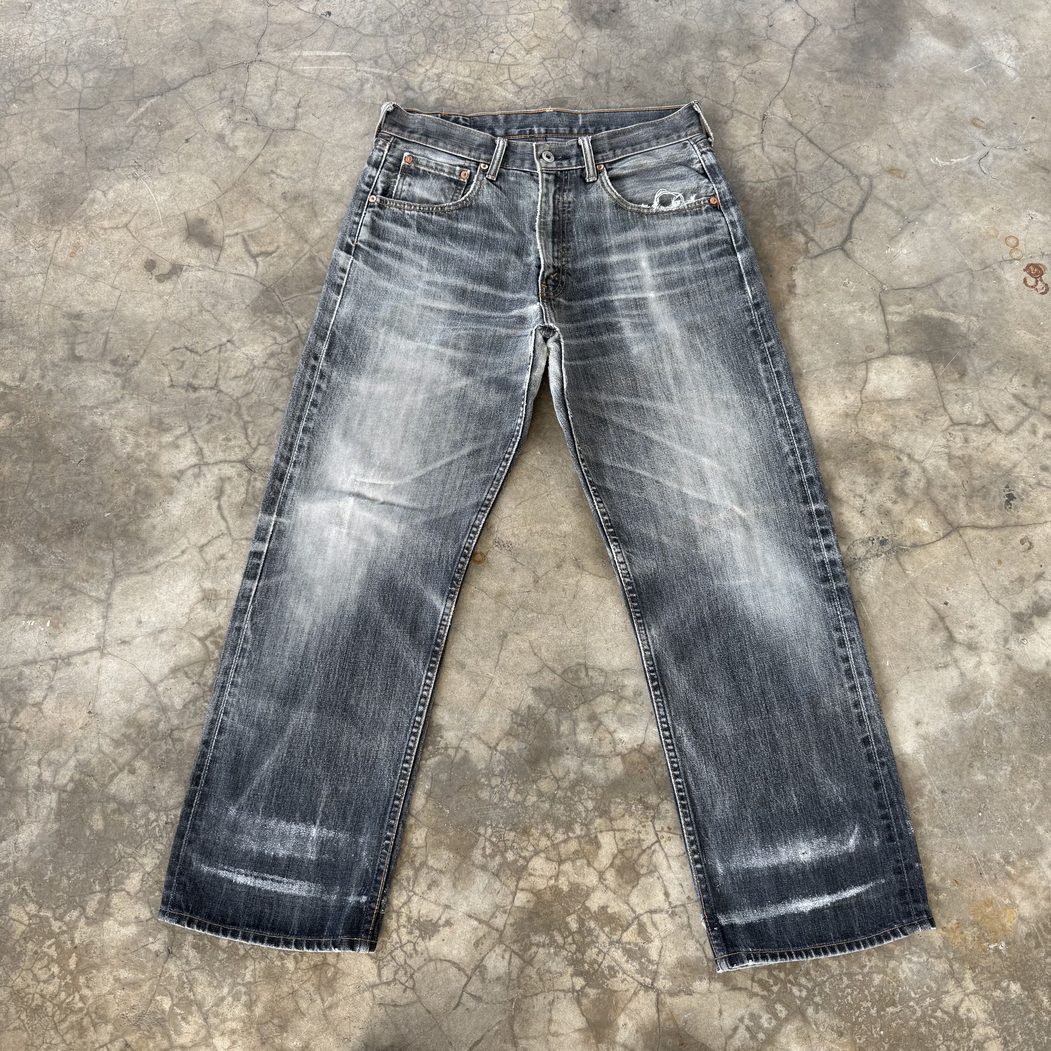 Levi's Vintage Clothing W32x29 Vintage Levi's 503 Faded Black Denim Jean Pants Size US 32 / EU 48 - 2 Thumbnail