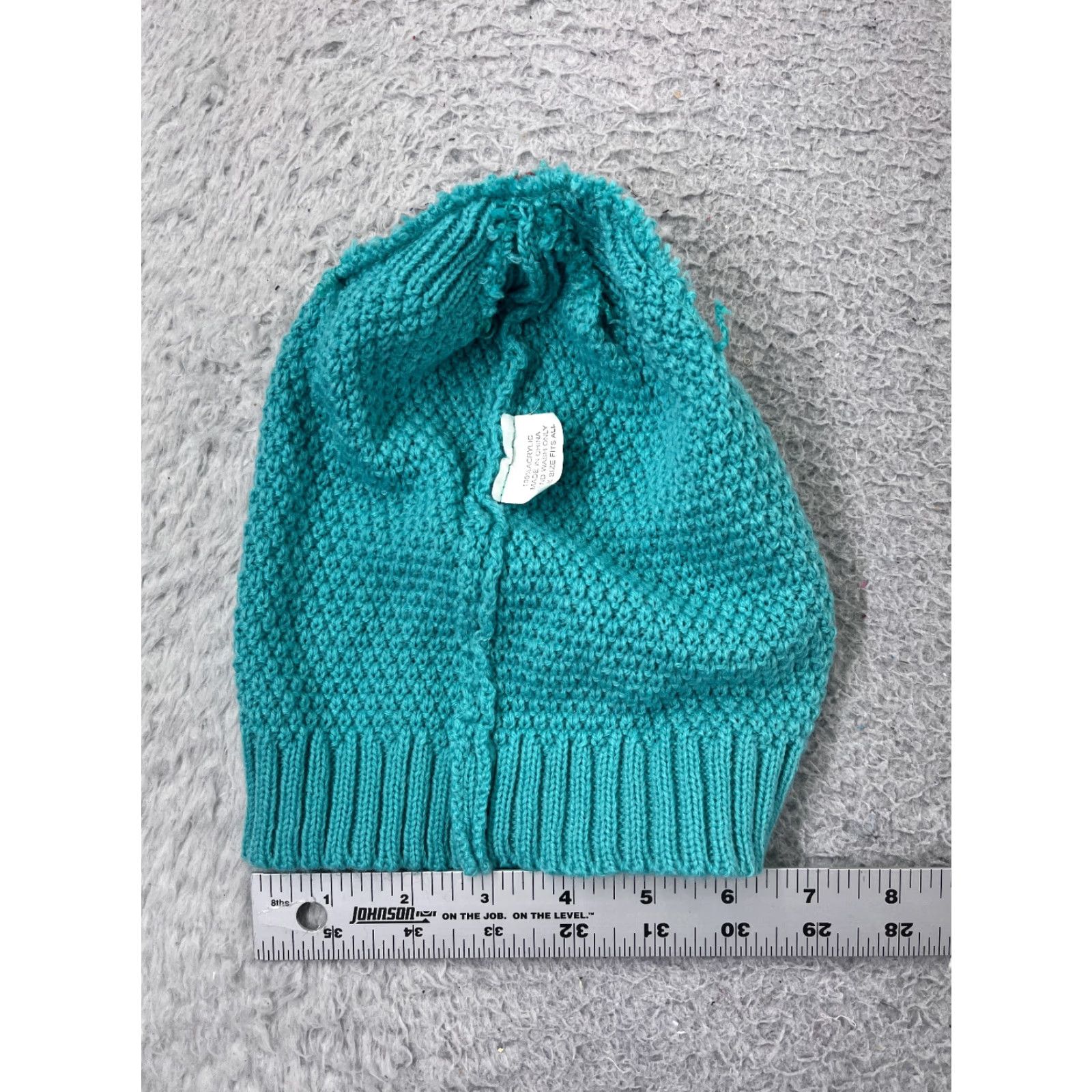Vintage The Oaks Beanie Hat Adult One Size Turquoise Blue Knit Embroidered Acrylic Ski Beanie Unisex Mens Womens Boys Girls Fashion Ski Theme Vintage: No Size ONE SIZE - 5 Thumbnail
