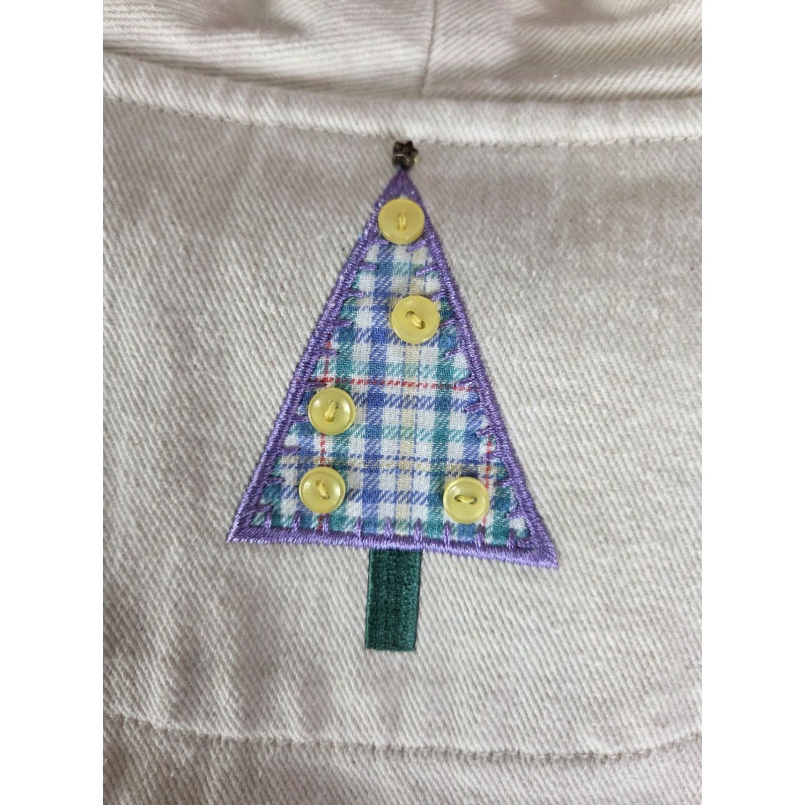 Vintage VINTAGE Christopher & Banks Canvas Pullover Jacket Embroidered Pine Trees 2XL Women Ivory Cotton Canvas Embroidered Jacket 2XL Women Size XXL / US 16-18 / IT 52-54 - 5 Thumbnail