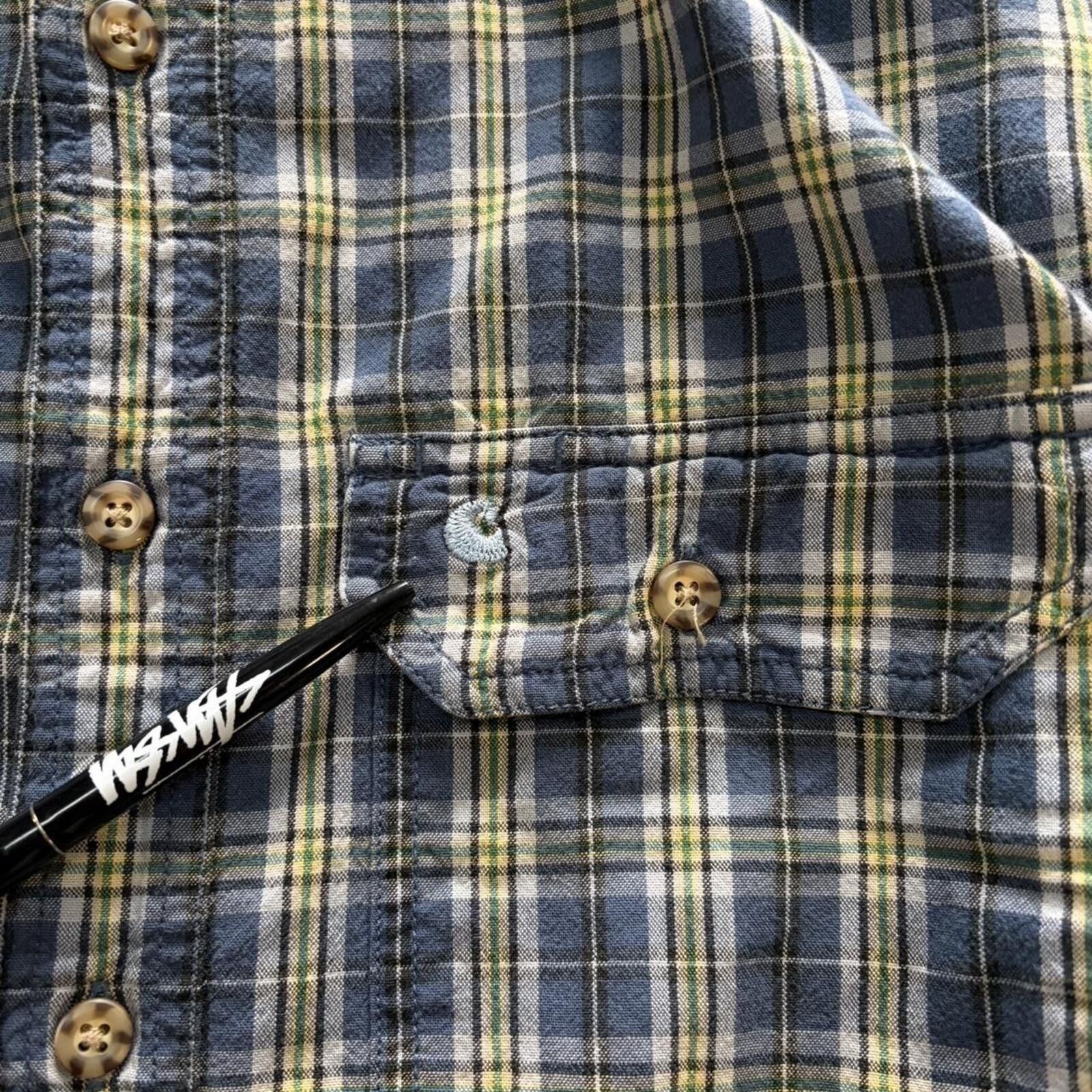 Carhartt Vintage Carhartt Plaid Button Up Size US M / EU 48-50 / 2 - 2 Thumbnail
